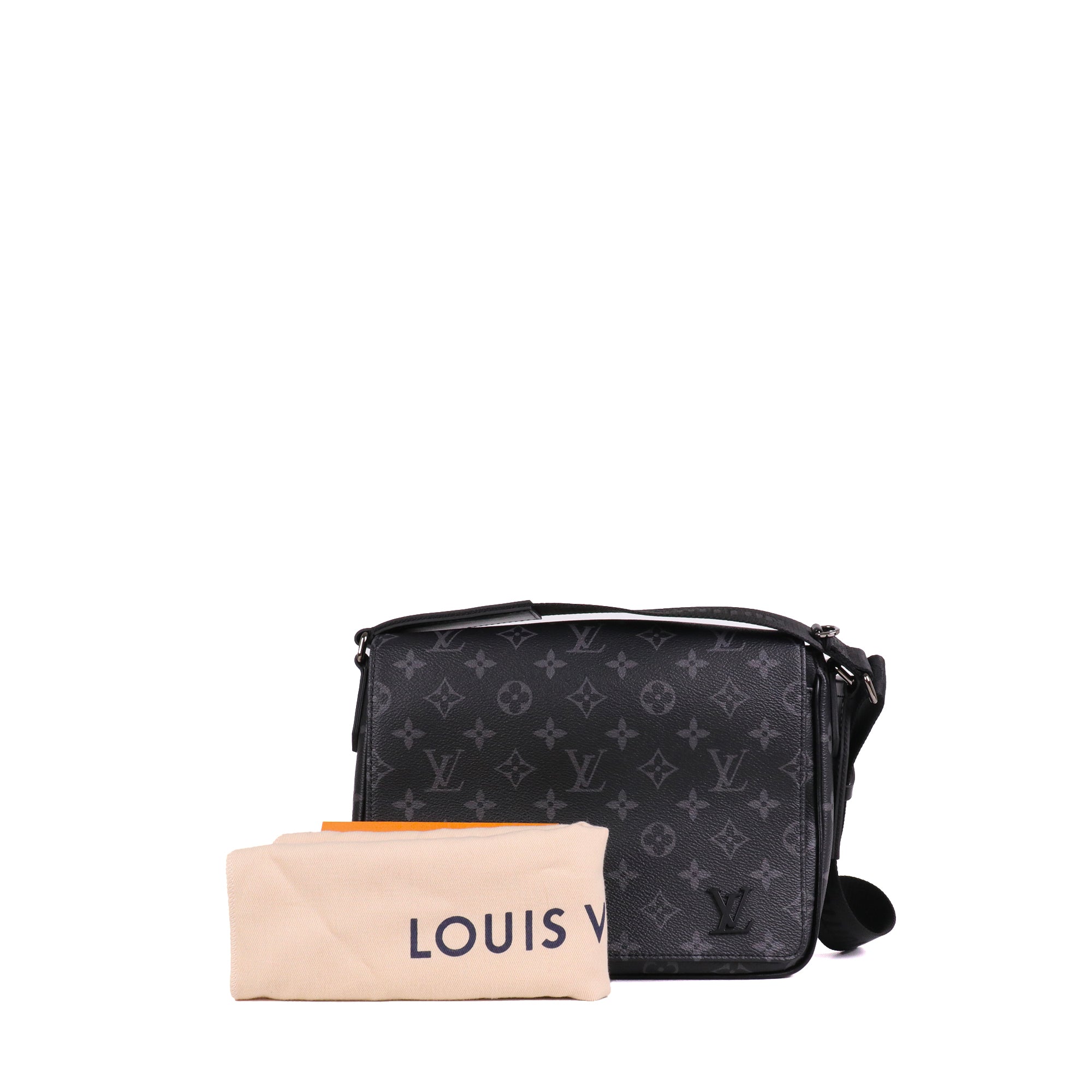 LOUIS VUITTON - Sac à bandoulière District PM Louis Vuitton en toile graphite