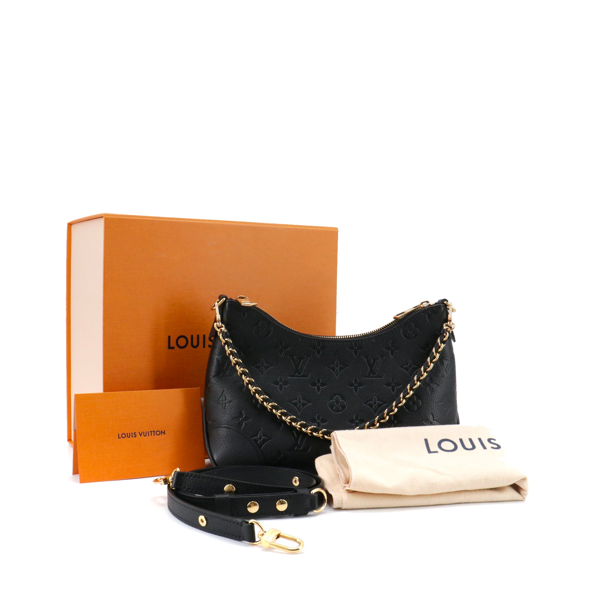 LOUIS VUITTON - Sac à bandoulière Boulogne Louis Vuitton en cuir empreinte noir