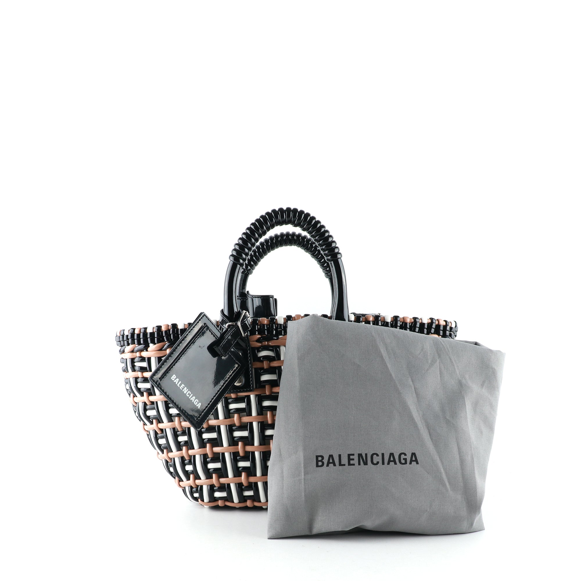 BALENCIAGA - Sac cabas Bistro XS tricolore en plastique