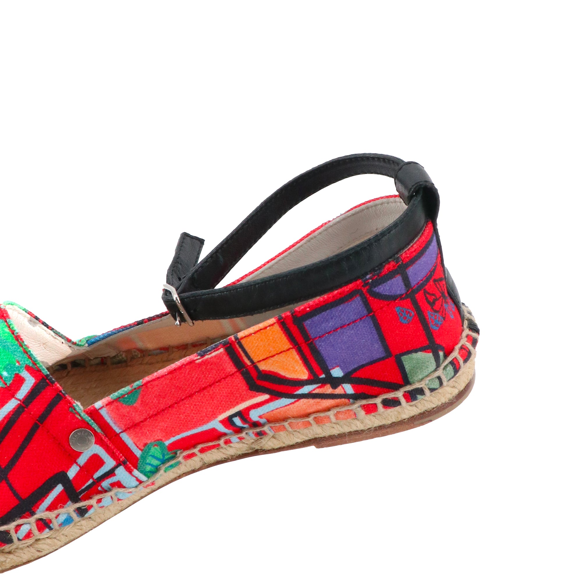 HERMÈS - Espadrilles Malaga Hermès en toile multicolore (T37)