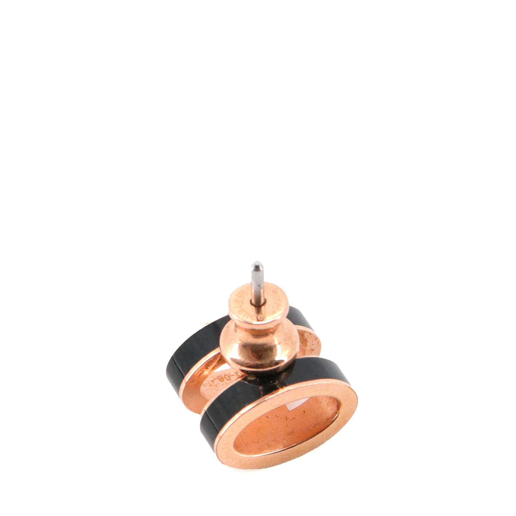 HERMÈS - Boucles d'oreilles Pop H Hermès en émail noir