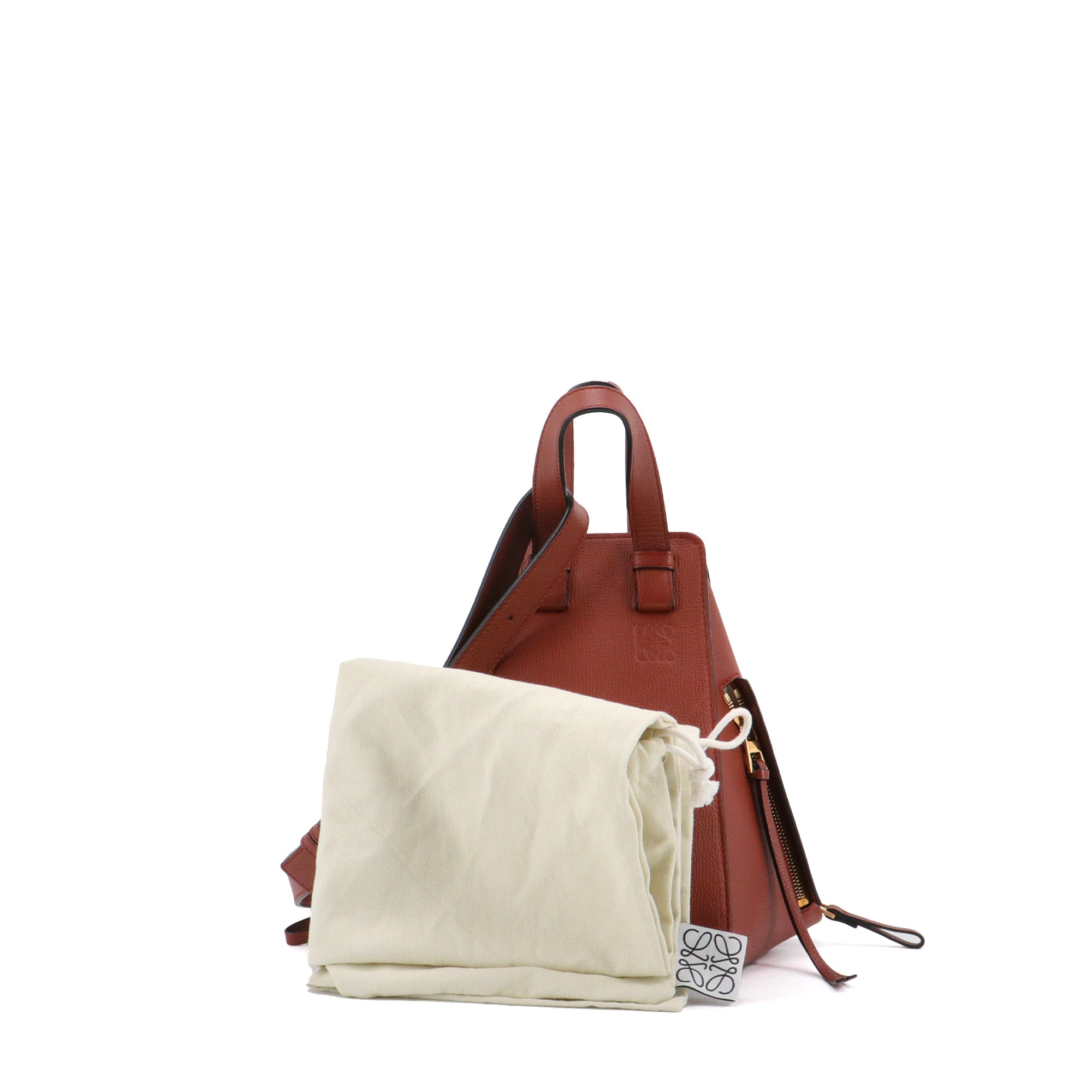 LOEWE - Sac à bandoulière Hammock PM Loewe en cuir marron