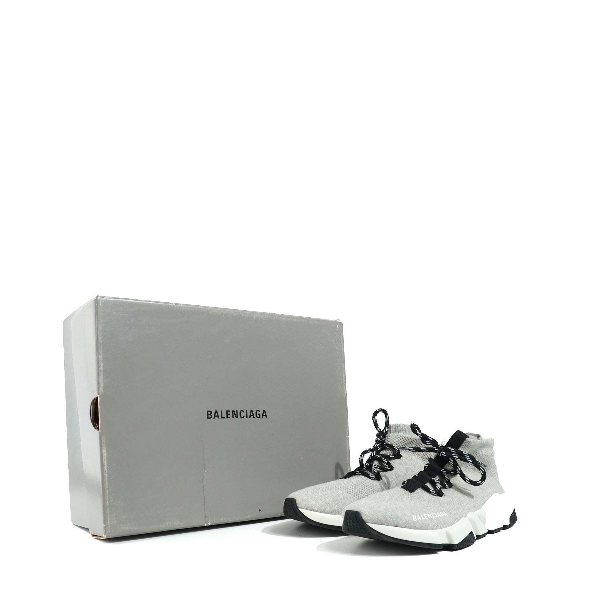 BALENCIAGA - Sneakers Speed à lacets en toile grise (T40)