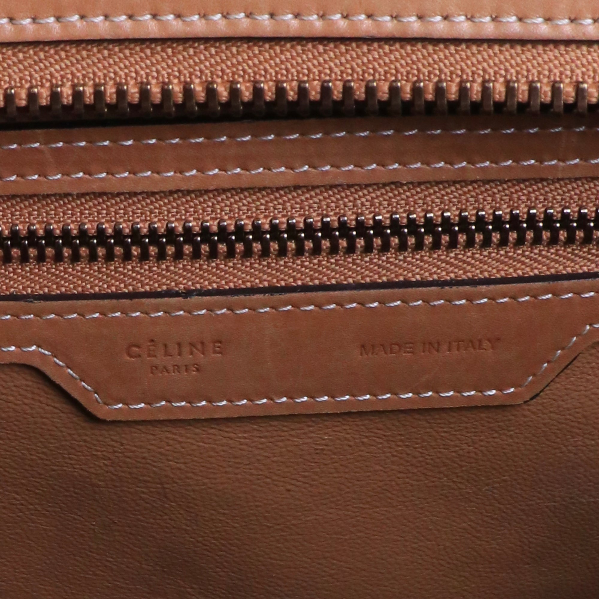 CELINE - Sac à main Luggage medium Celine en cuir bicolore