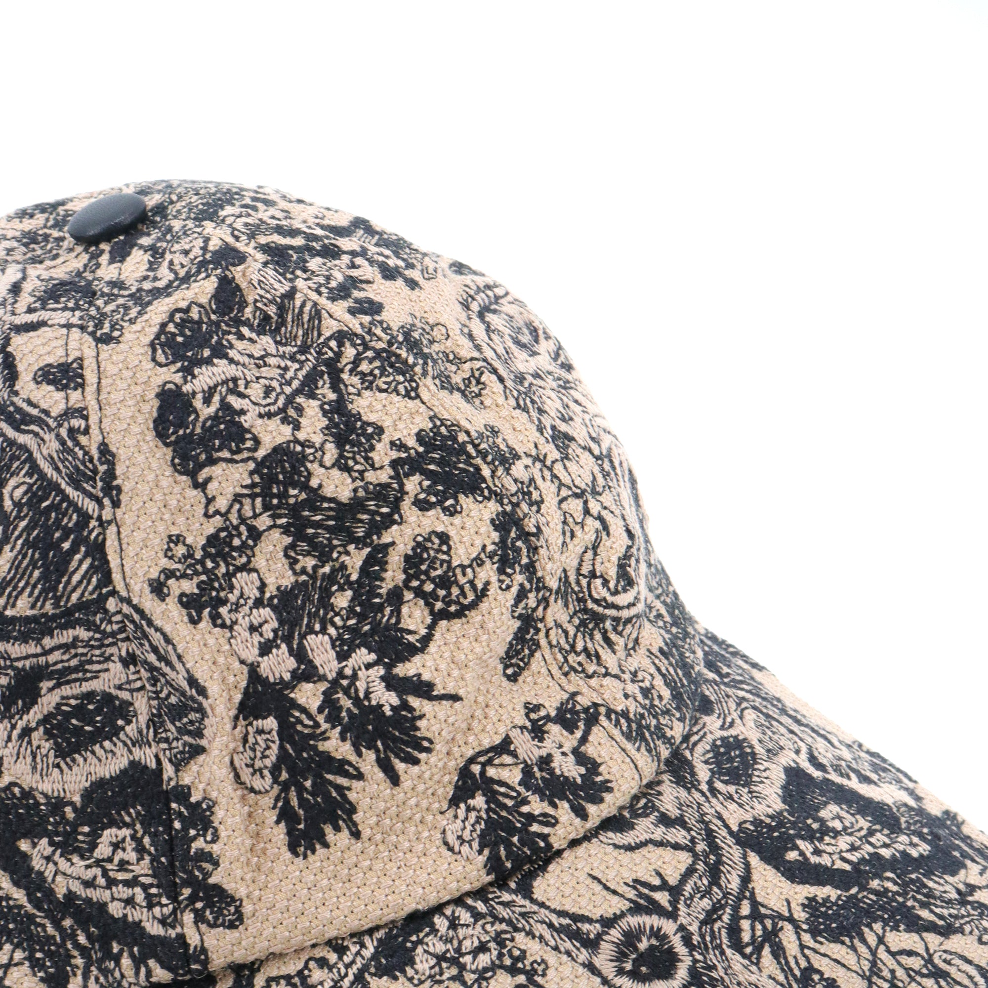 DIOR - Casquette D-Player Dior en toile de jouy beige (T58)