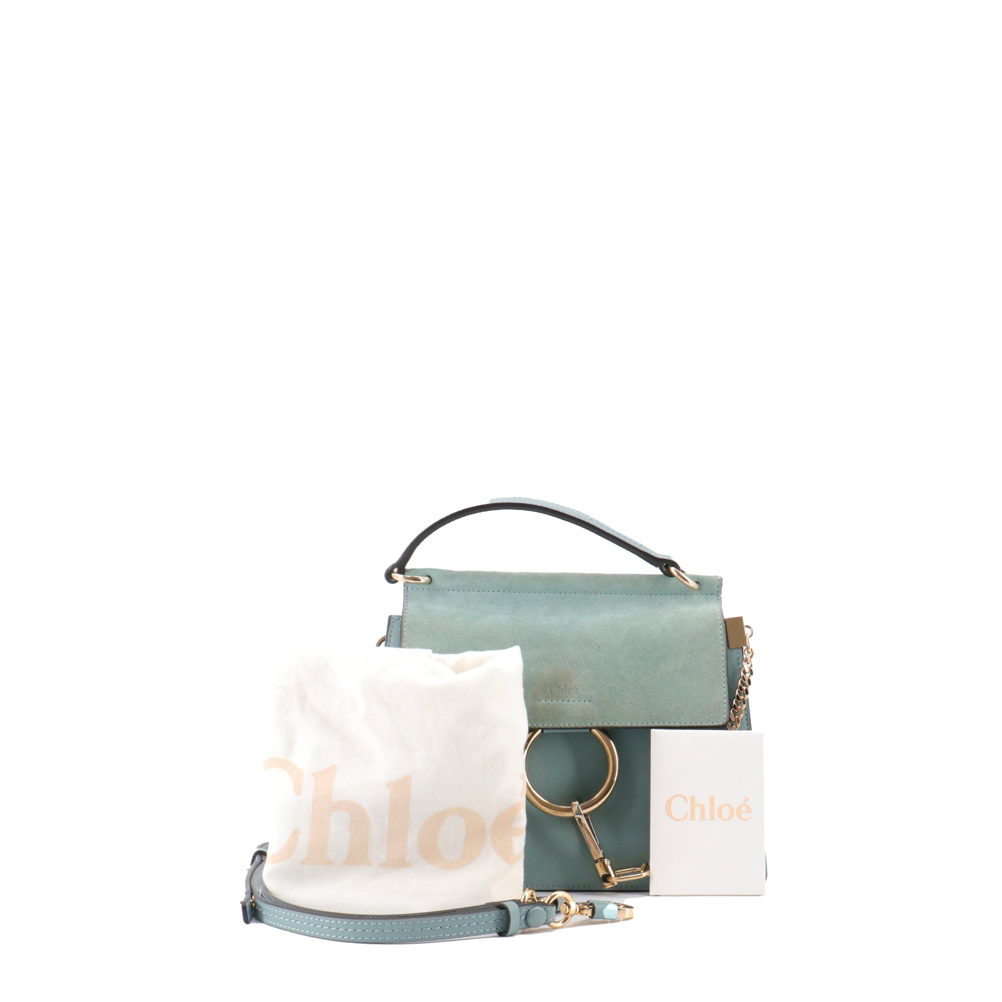 CHLOÉ - Sac à bandoulière Faye Chloé en cuir bleu