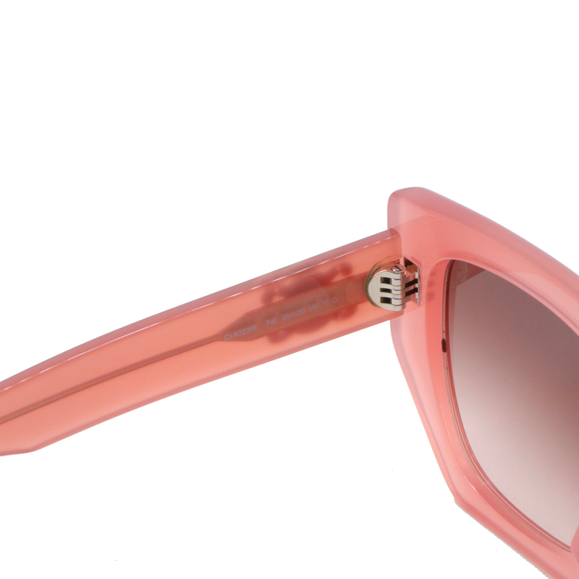 CELINE - Lunettes de soleil Triomphe Celine en plastique rose pâle