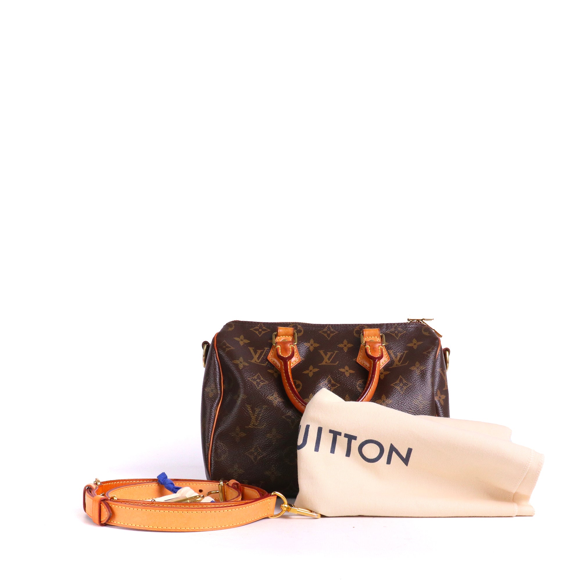 LOUIS VUITTON - Sac à bandoulière Speedy 25 Louis Vuitton en toile monogrammée