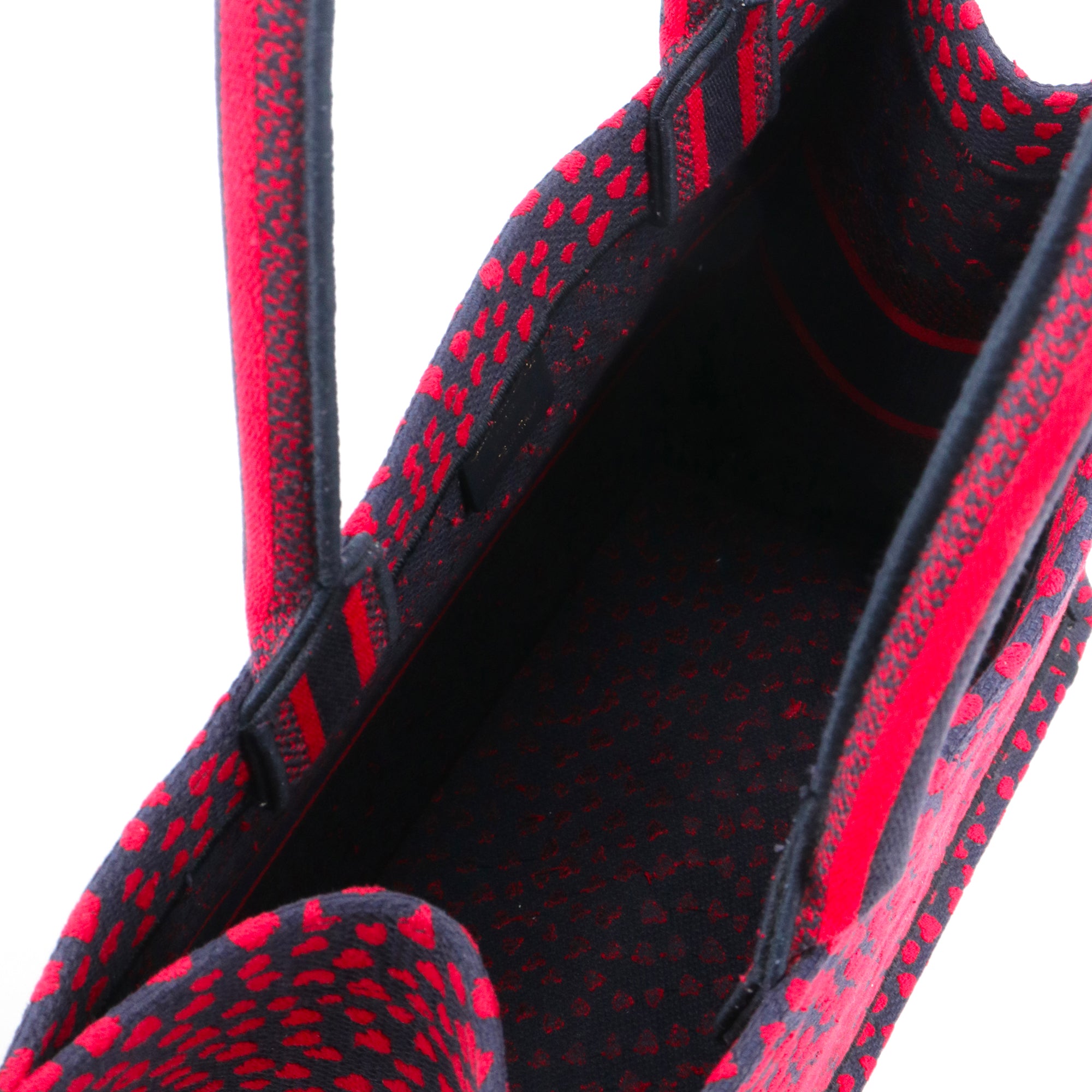 DIOR - Sac cabas Book Tote Medium Dior édition limitée 2021 en toile bleue marine et rouge