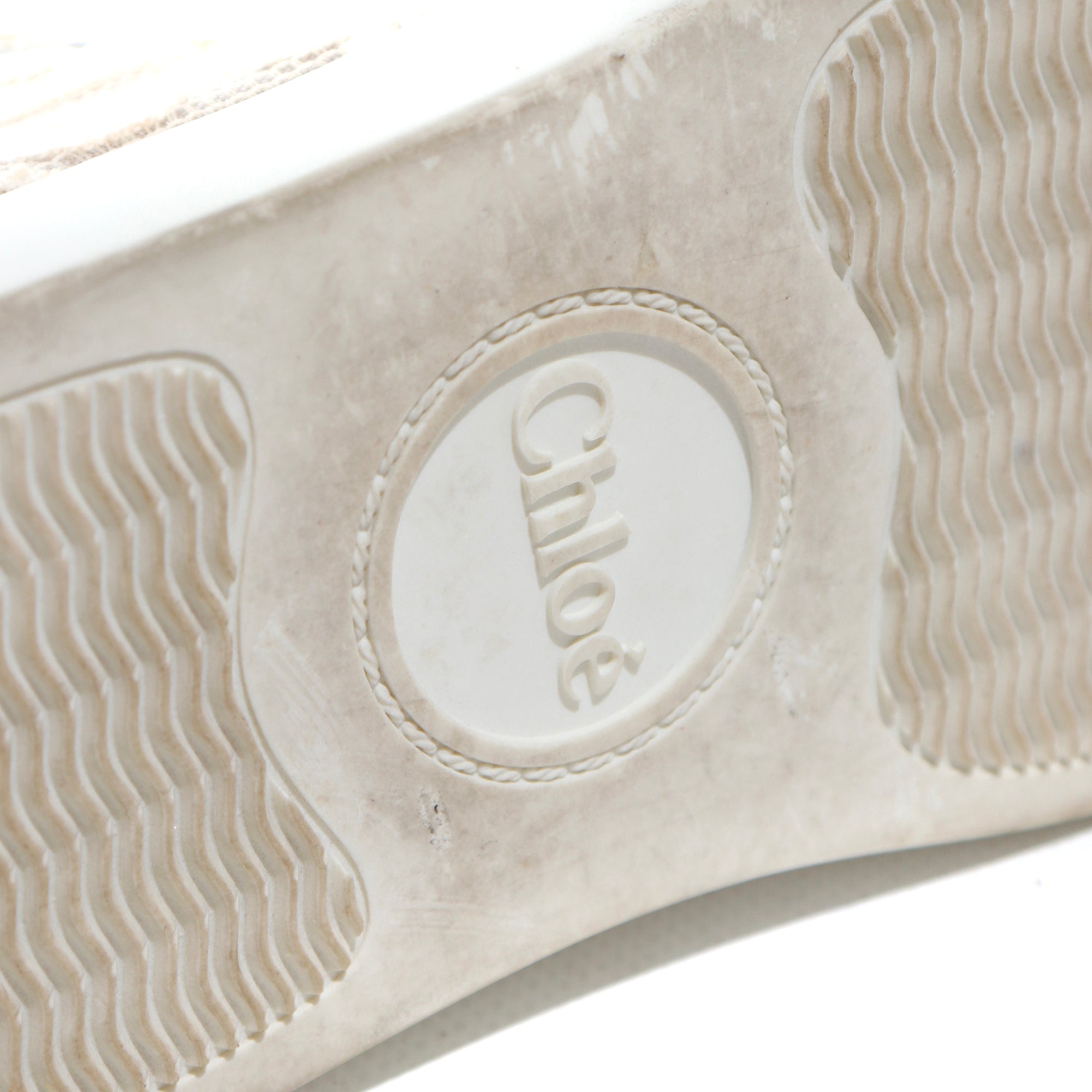 CHLOÉ - Sneakers Lauren en toile beige (T35)