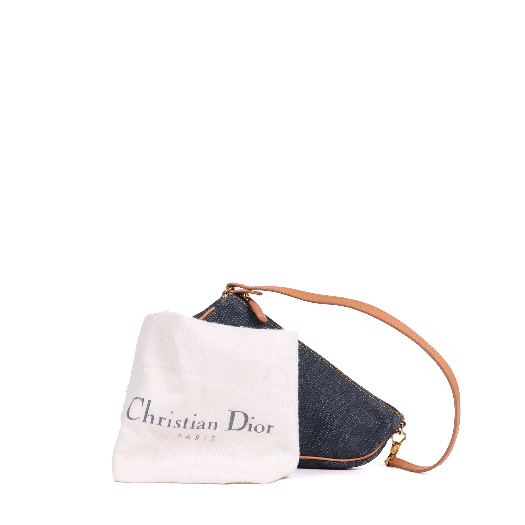 DIOR - Sac à épaule Saddle small Dior en denim vintage