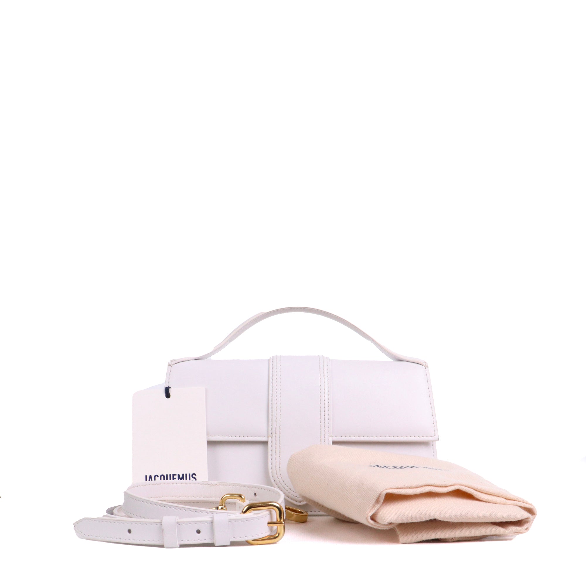 JACQUEMUS - Sac à bandoulière Le Grand Bambino Jacquemus en cuir blanc