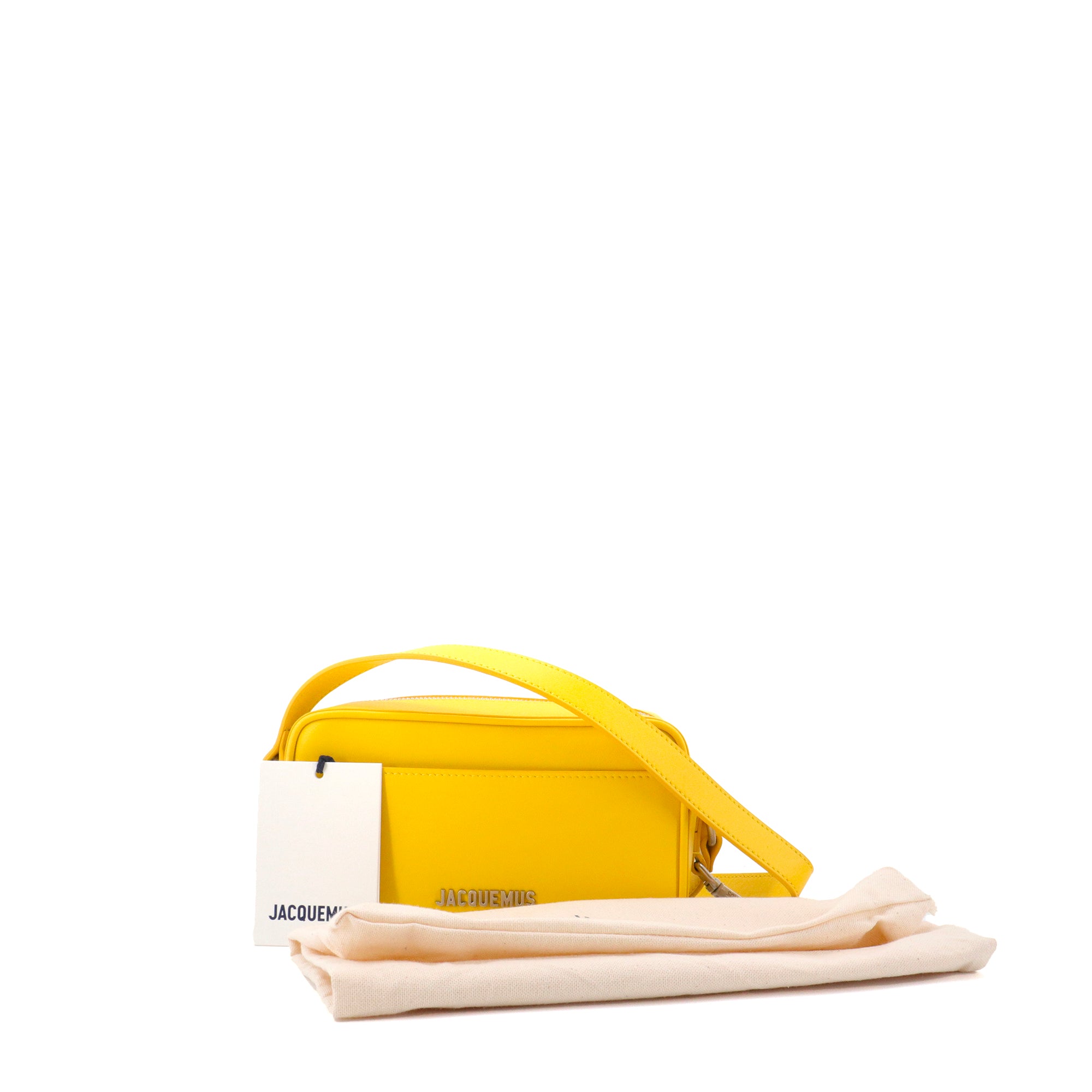 JACQUEMUS - Sac à bandoulière Le Baneto Jacquemus en cuir jaune