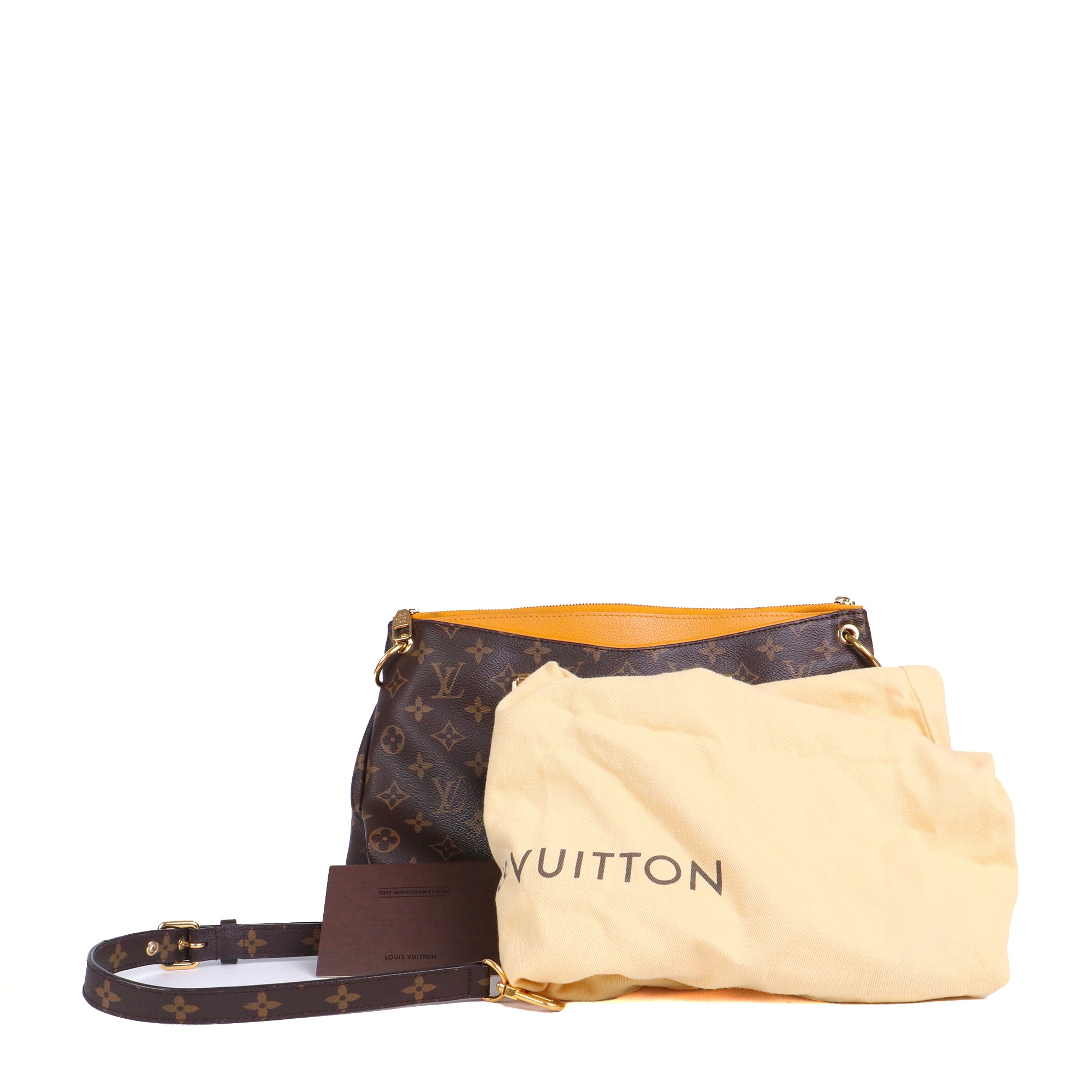 LOUIS VUITTON - Sac à main Pallas Louis Vuitton en toile monogrammée