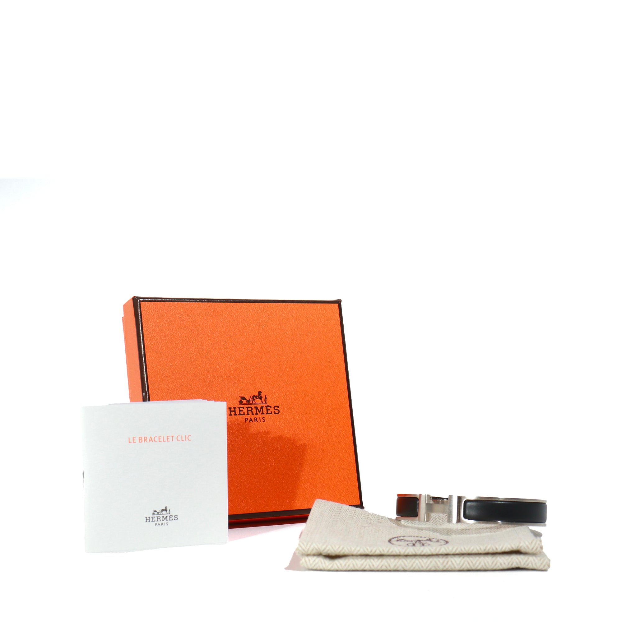 HERMÈS - Bracelet Clic H noir