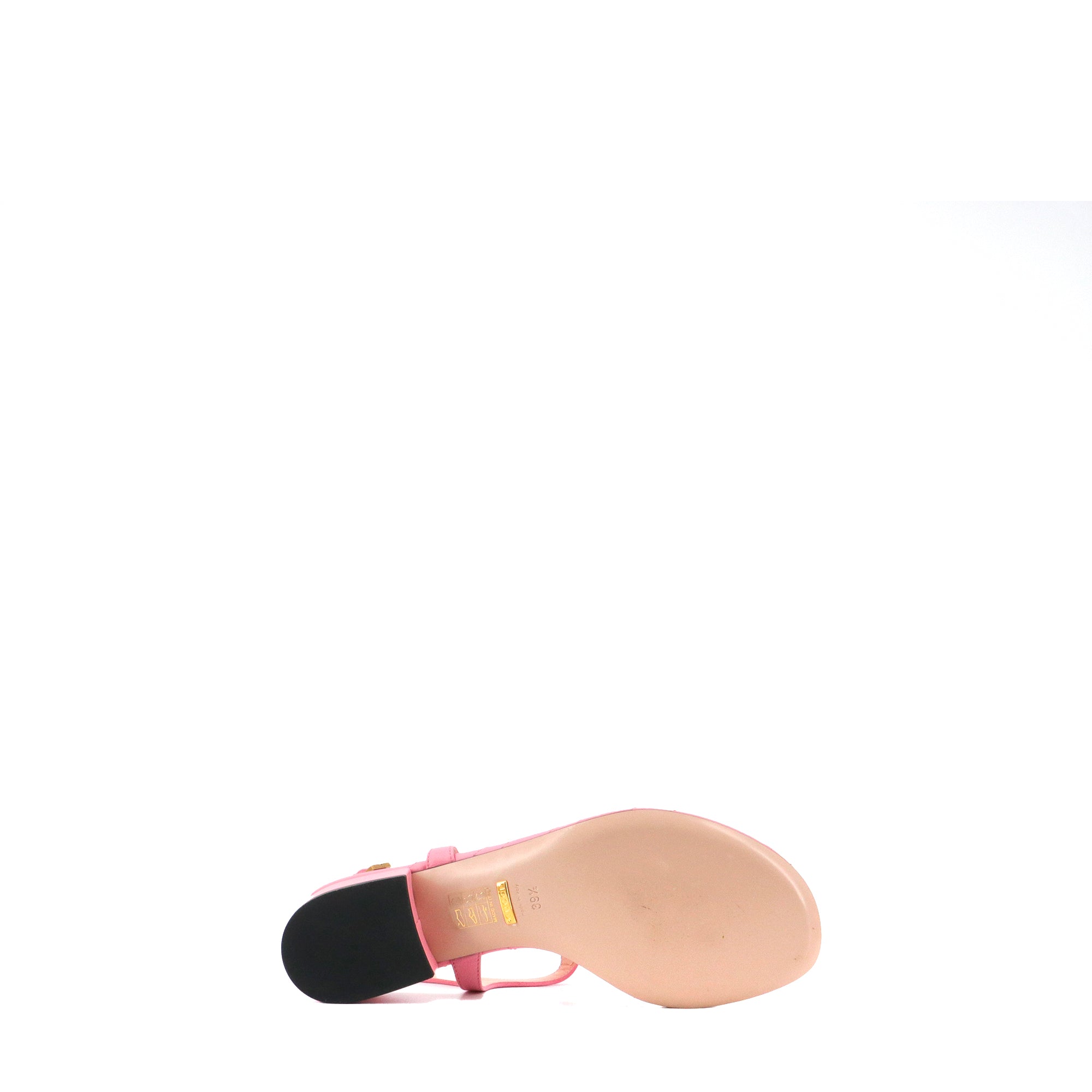 GUCCI - Sandales GG Gucci en cuir rose (T39.5)