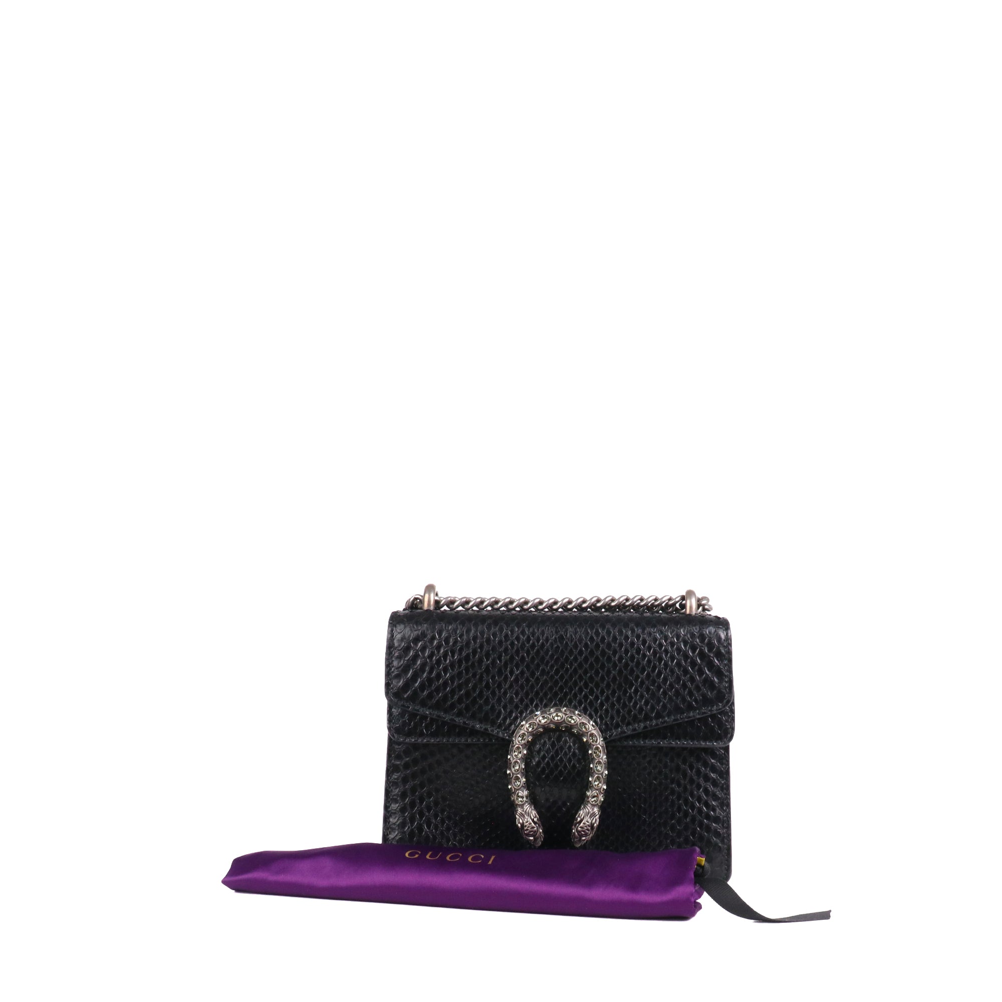 GUCCI - Sac à bandoulière Dionysus Gucci en python noir