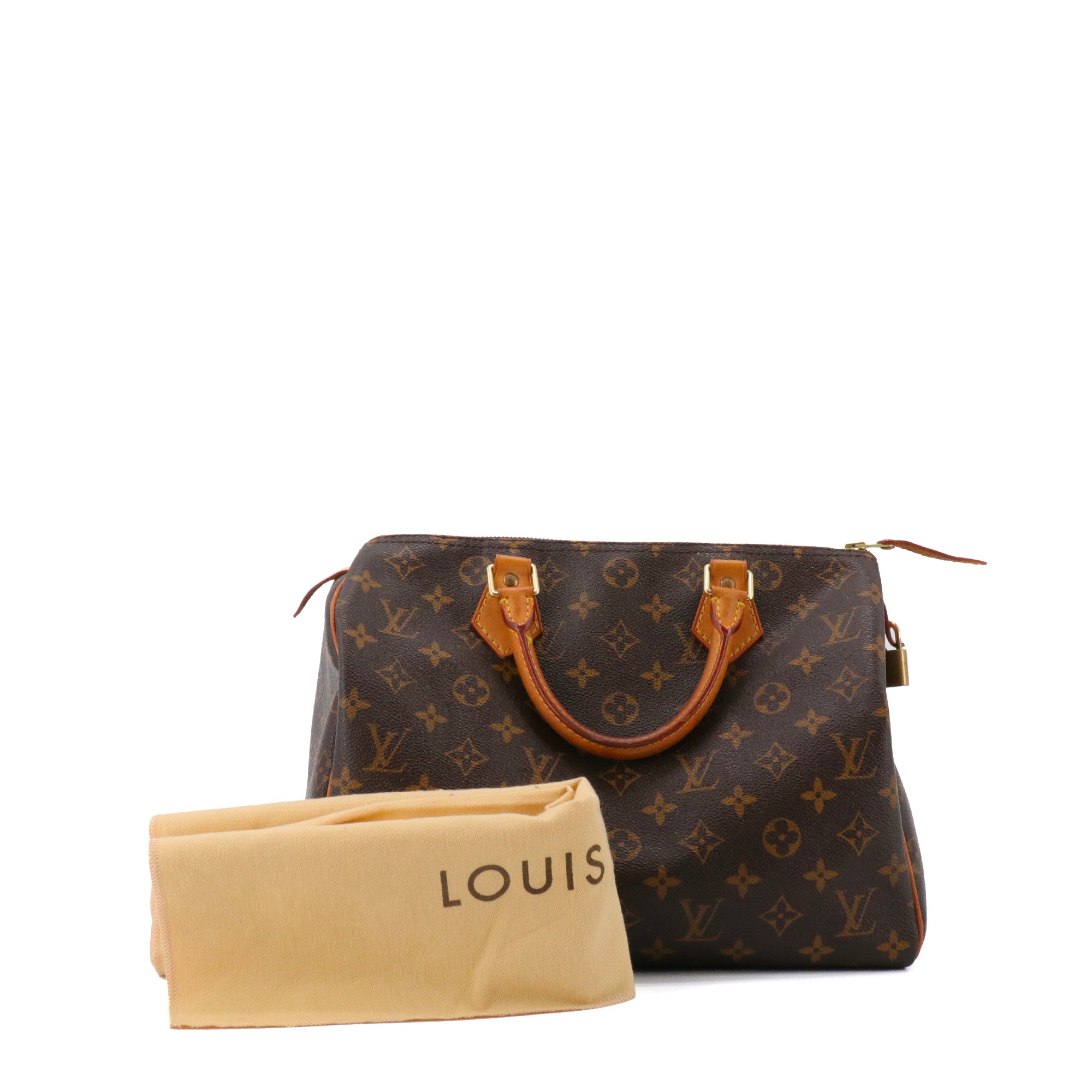 LOUIS VUITTON - Sac à main Speedy 30 Louis Vuitton en toile monogrammée