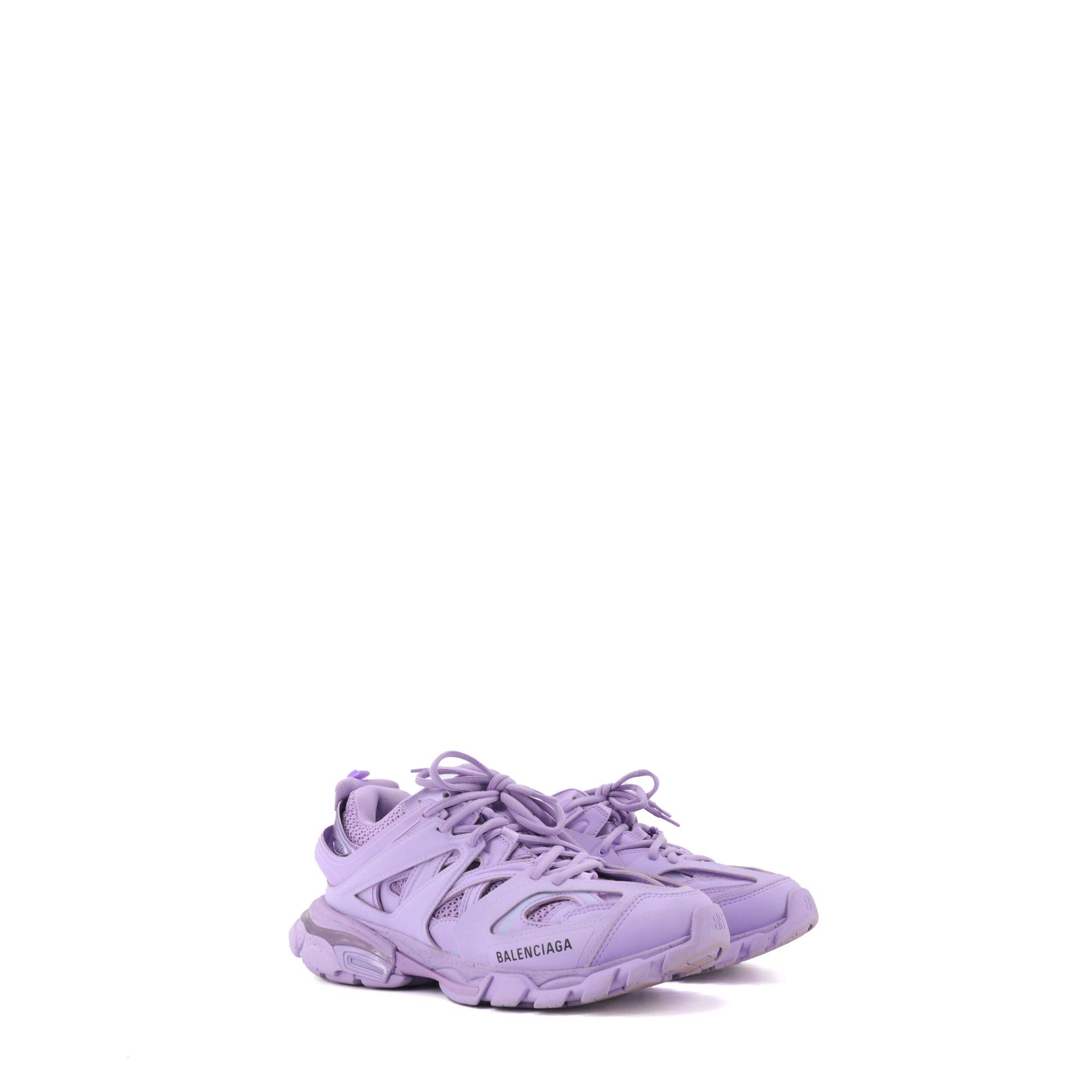 BALENCIAGA - Used Balenciaga Track sneakers in purple leather (T40
