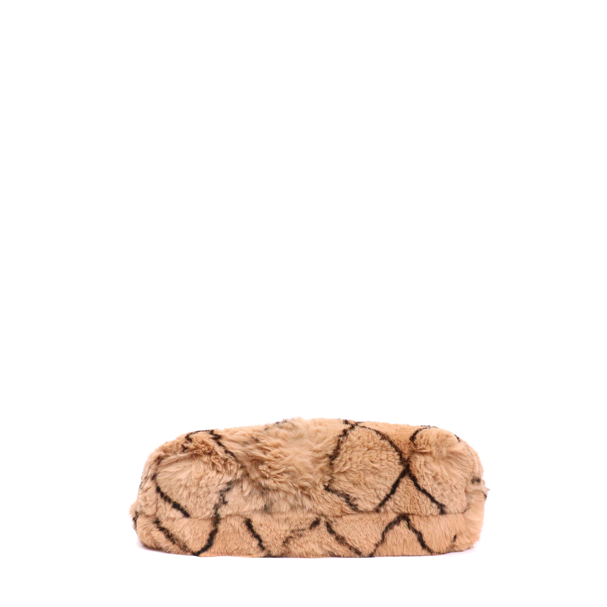 CHANEL - Sac à bandoulière Timeless/Classique Chanel simple flap en fourrure lapin