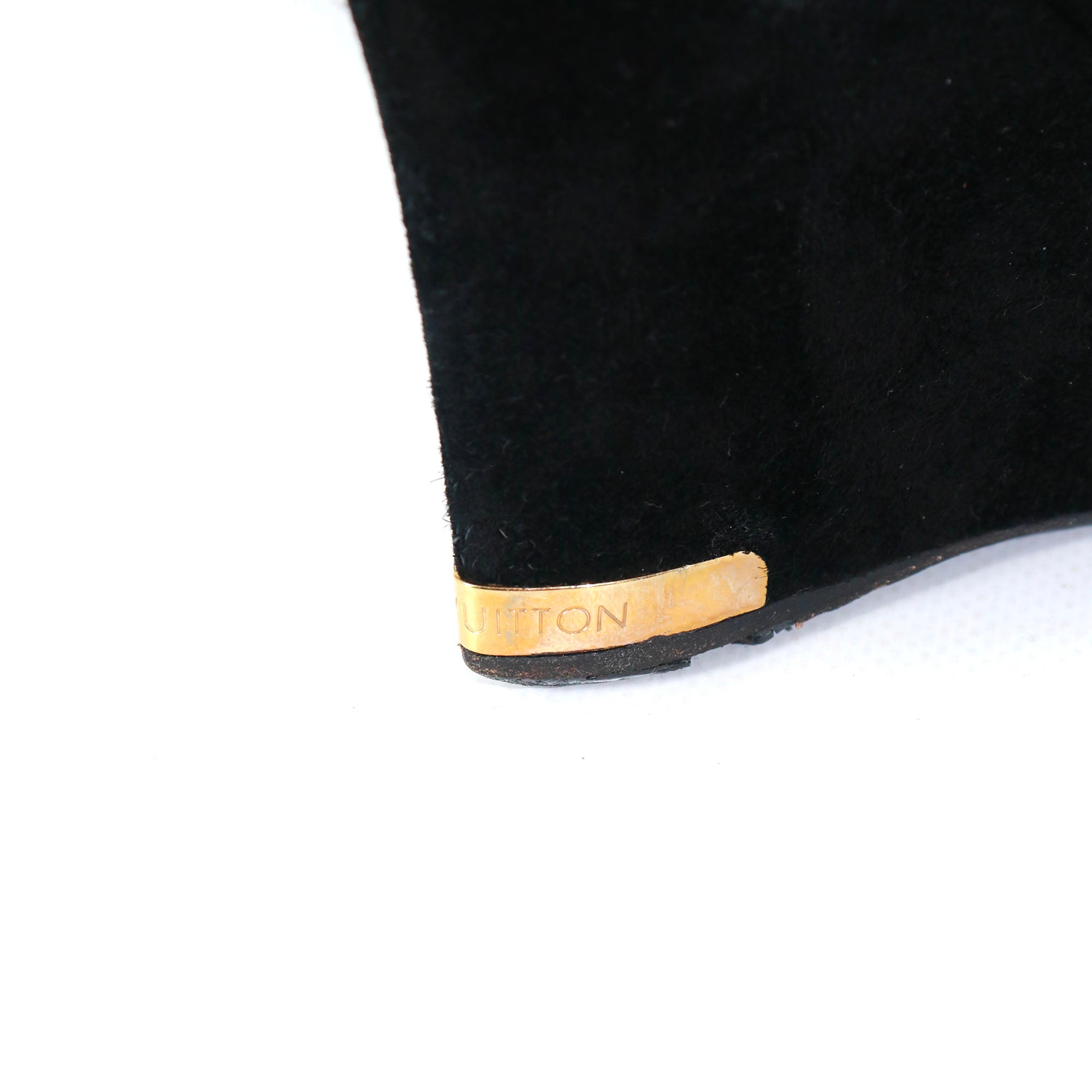 LOUIS VUITTON - Bottines en suède à talon compensés (T36,5)
