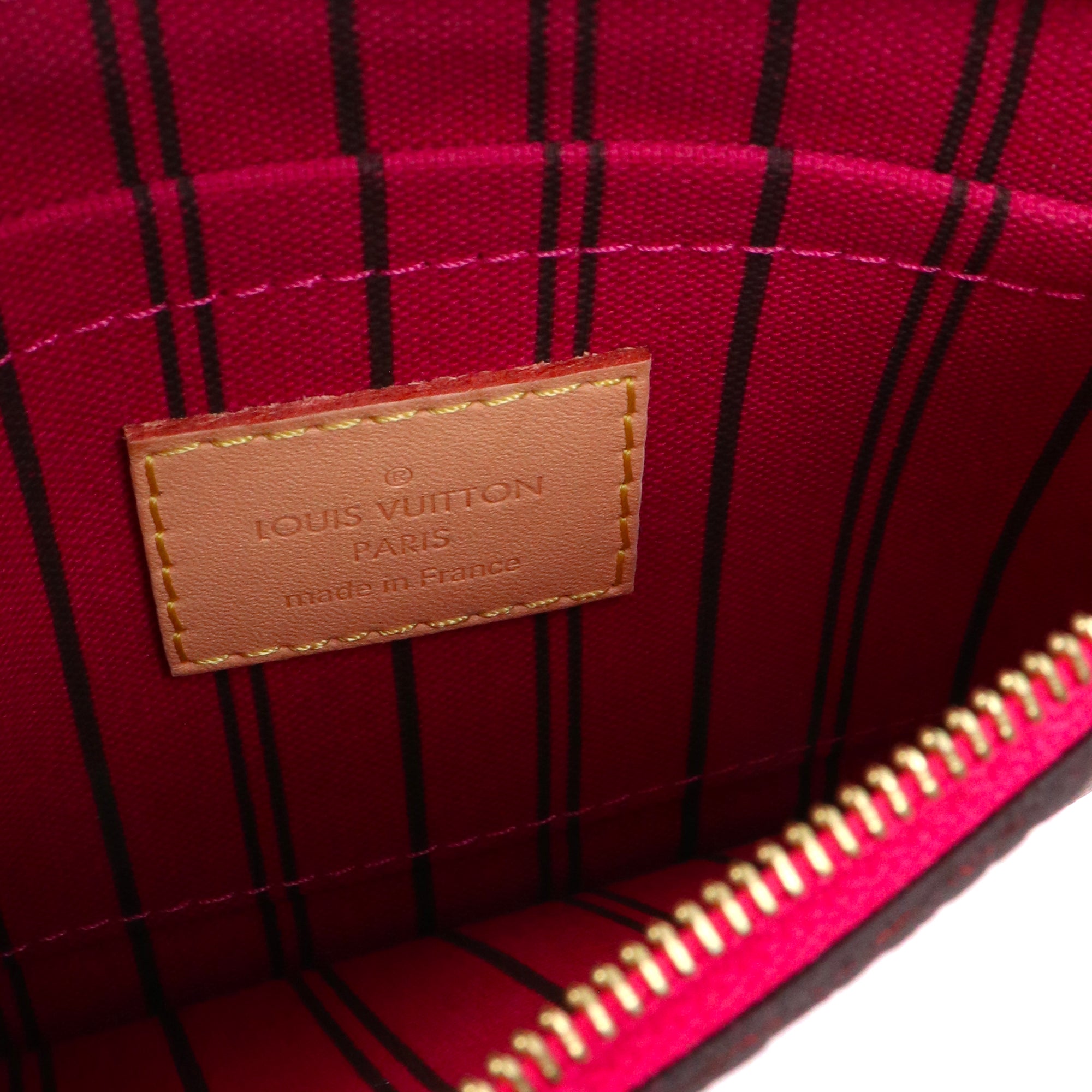 LOUIS VUITTON - Pochette Neverfull Louis Vuitton en toile monogrammée