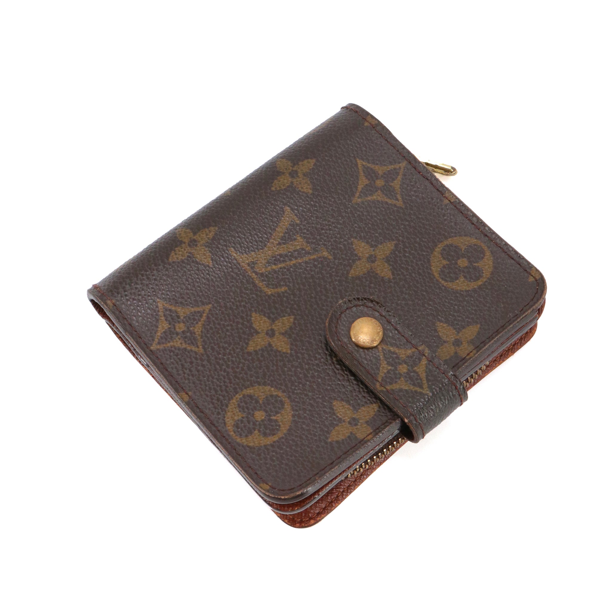 LOUIS VUITTON - Portefeuille Compact Louis Vuitton en toile monogrammée