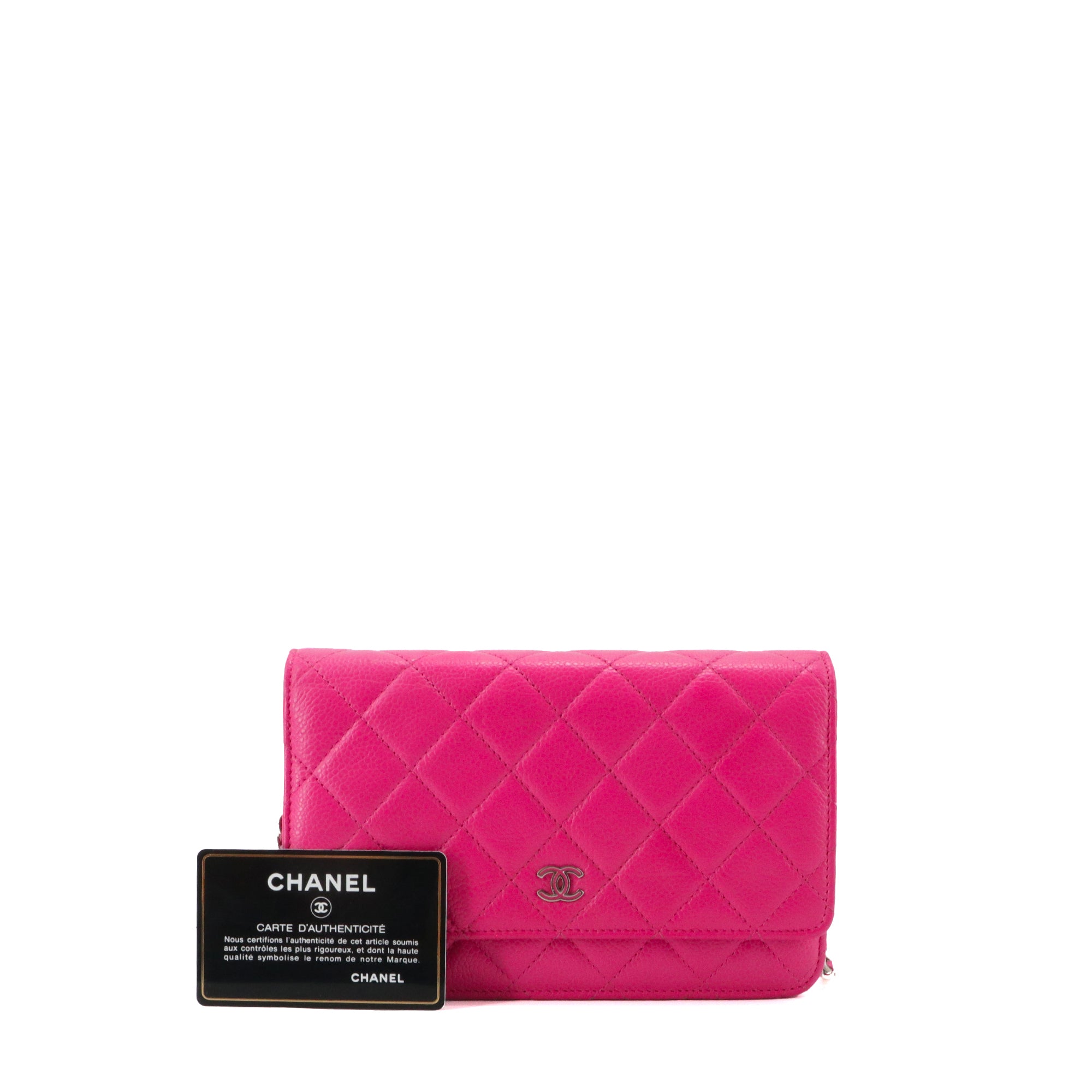 CHANEL - Sac à bandoulière Wallet On Chain édition limitée Chanel en cuir caviar rose