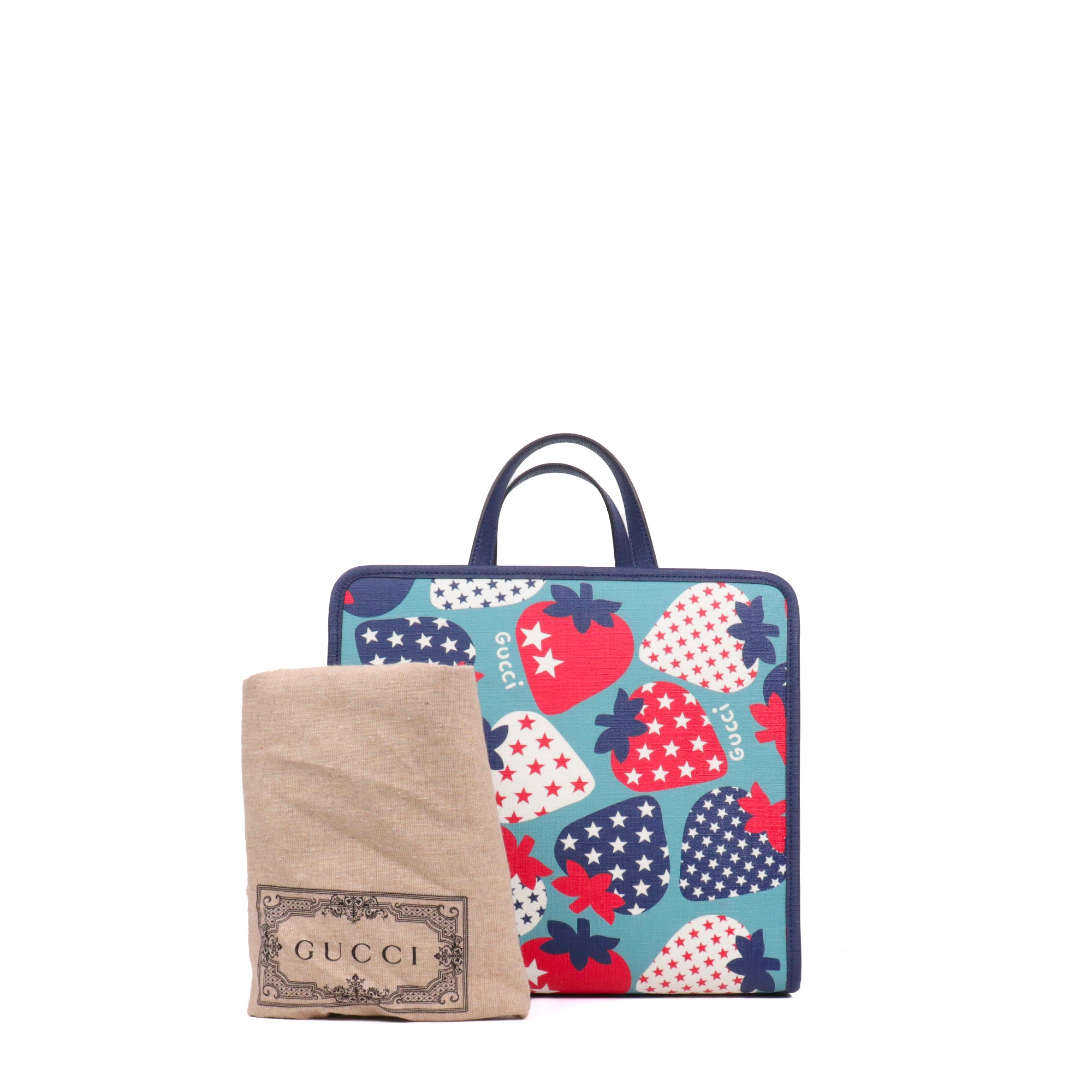 GUCCI - Sac cabas Strawberry Star Gucci en toile enduite et cuir
