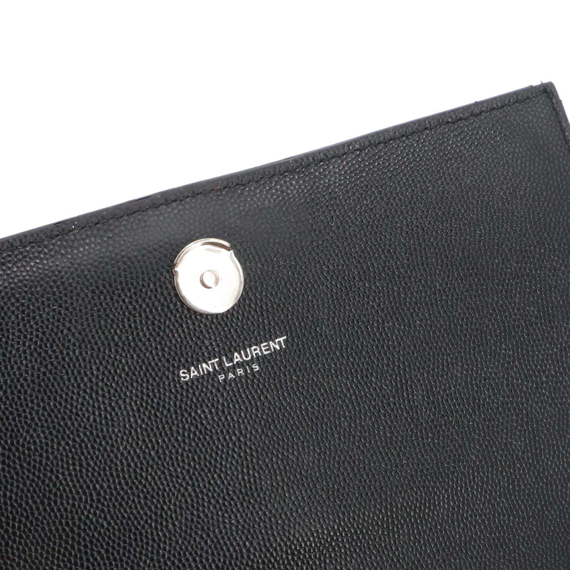 SAINT LAURENT - Sac à bandoulière Kate Small Saint Laurent en cuir grainé noir