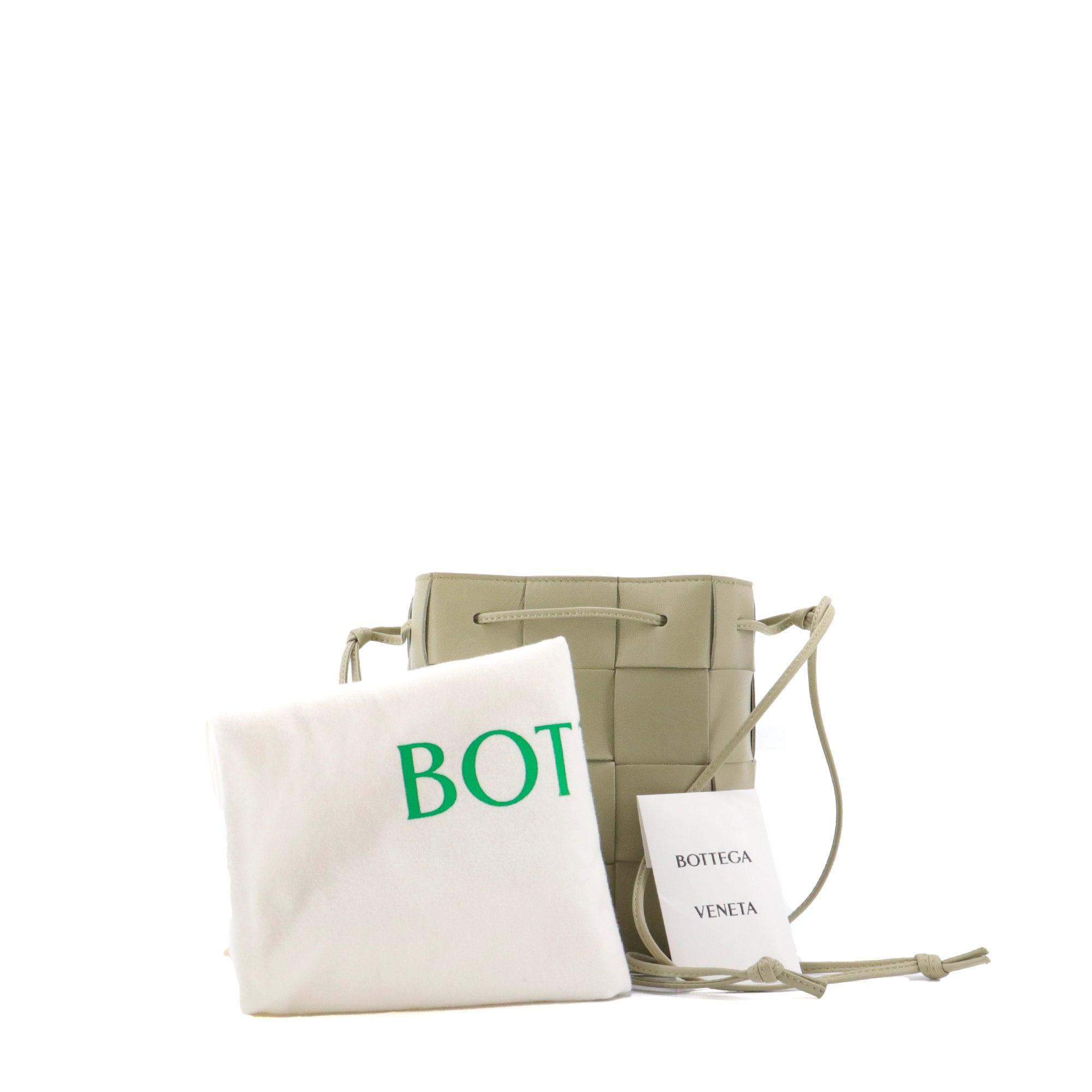 BOTTEGA VENETA - Bottega Veneta Bucket Cassette shoulder bag in sea green leather