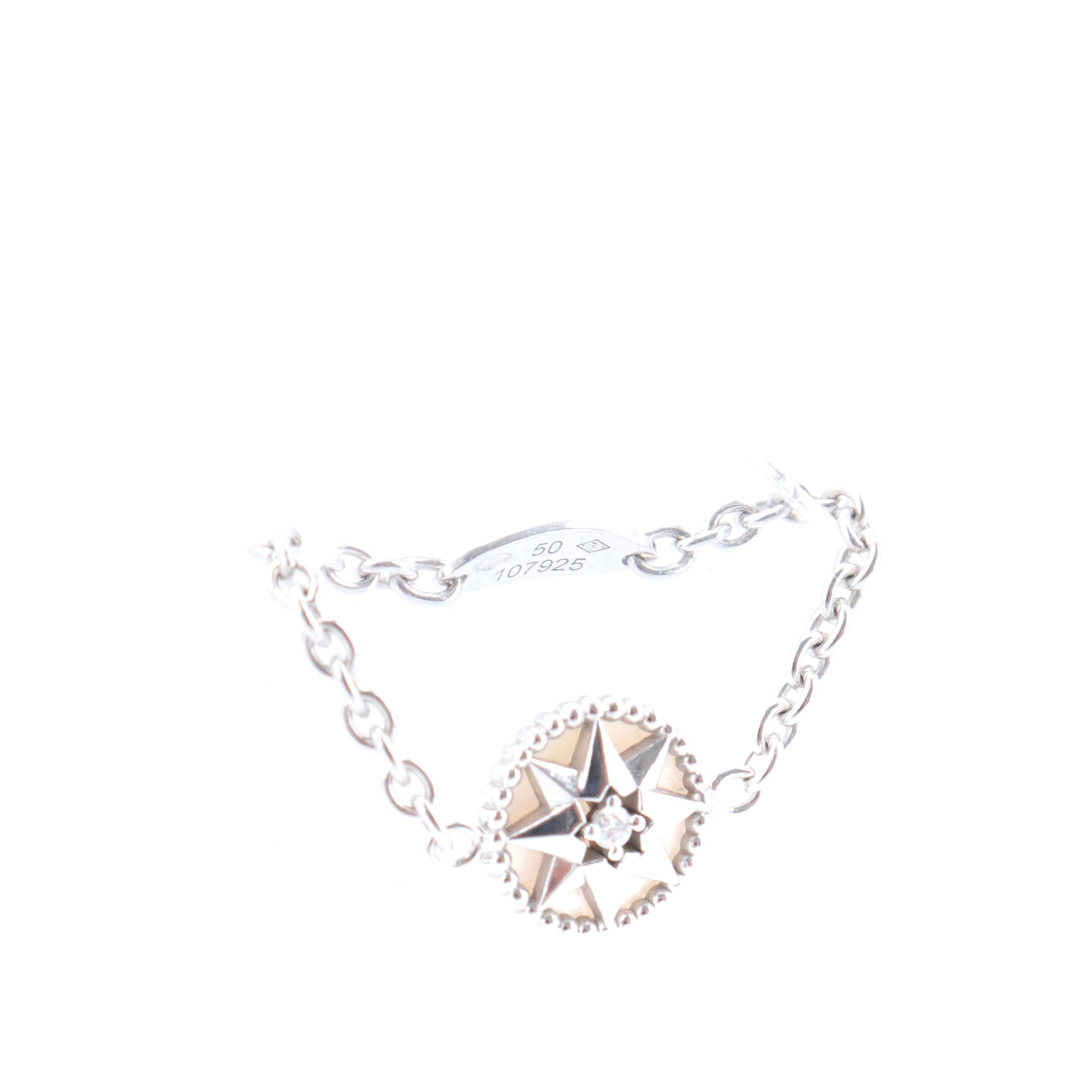 DIOR - Bague Rose Des Vents Dior en or blanc (T50)