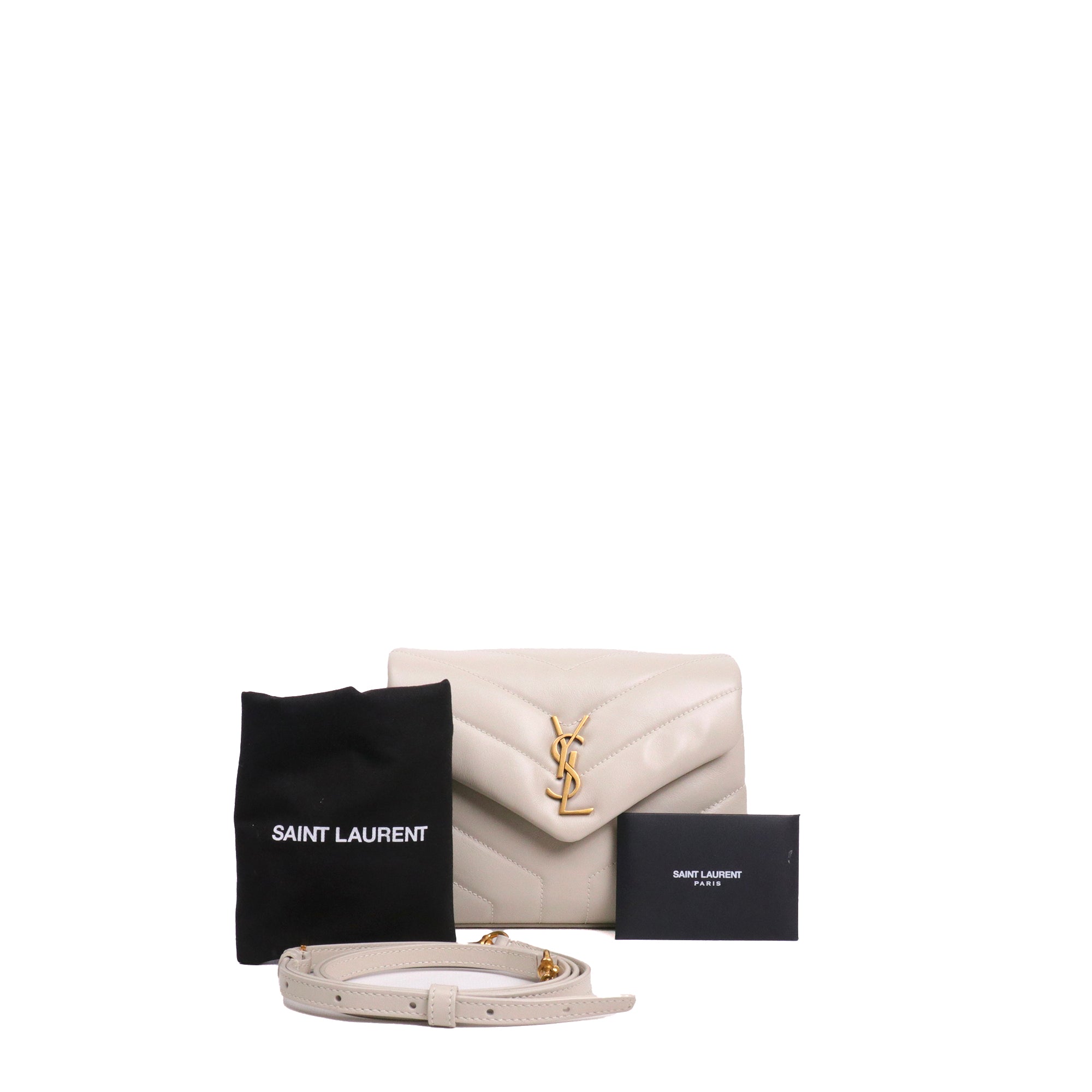 SAINT LAURENT - Saint Laurent Loulou small shoulder bag in black quilted leather