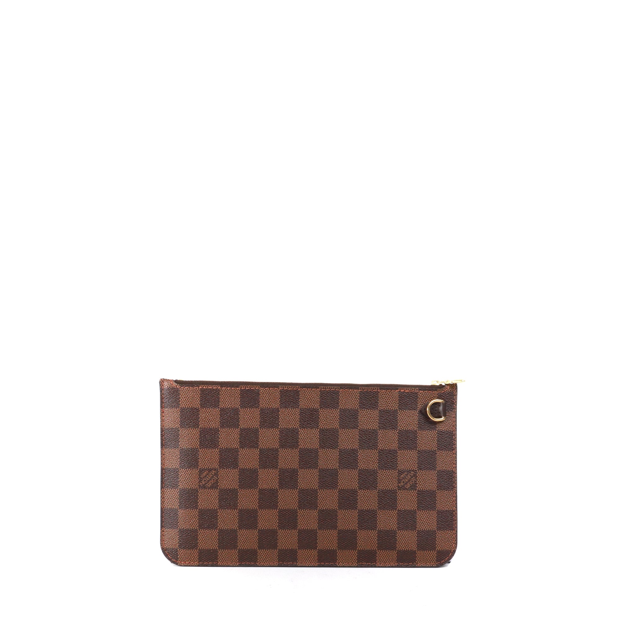 LOUIS VUITTON - Pochette Neverfull Louis Vuitton en toile enduite damier ébène