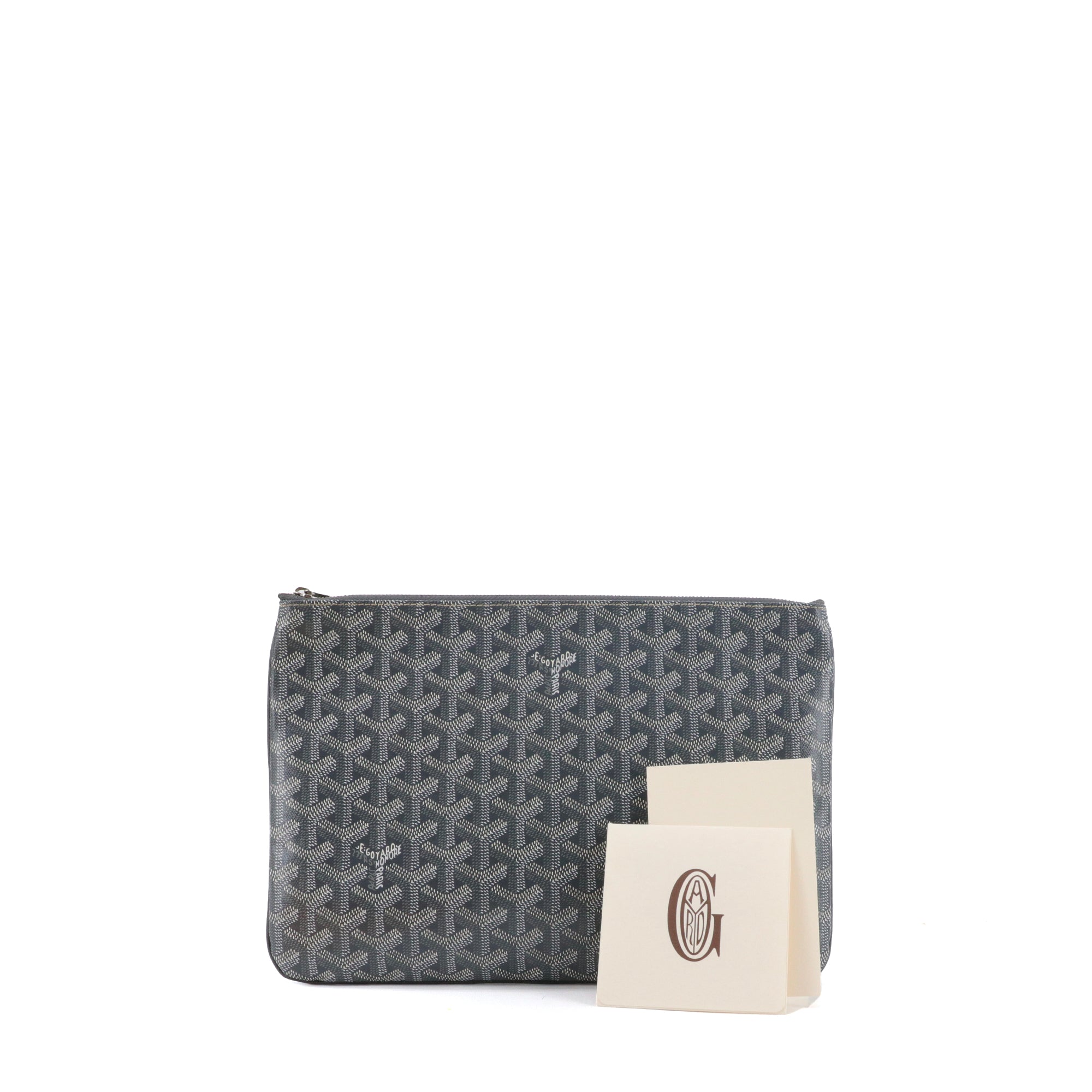 GOYARD - Pochette Sénat MM Goyard en toile goyardine grise