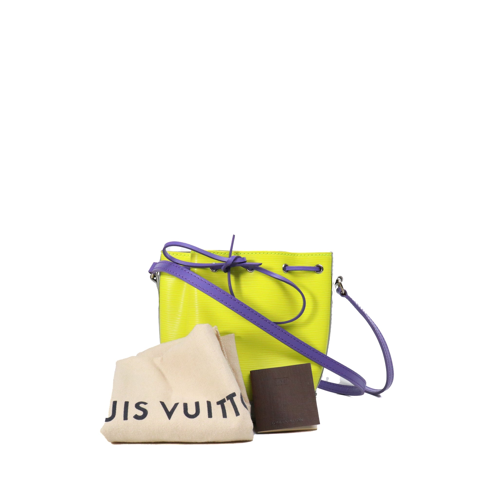 LOUIS VUITTON - Sac à bandoulière Noé mini Louis Vuitton en cuir épi jaune