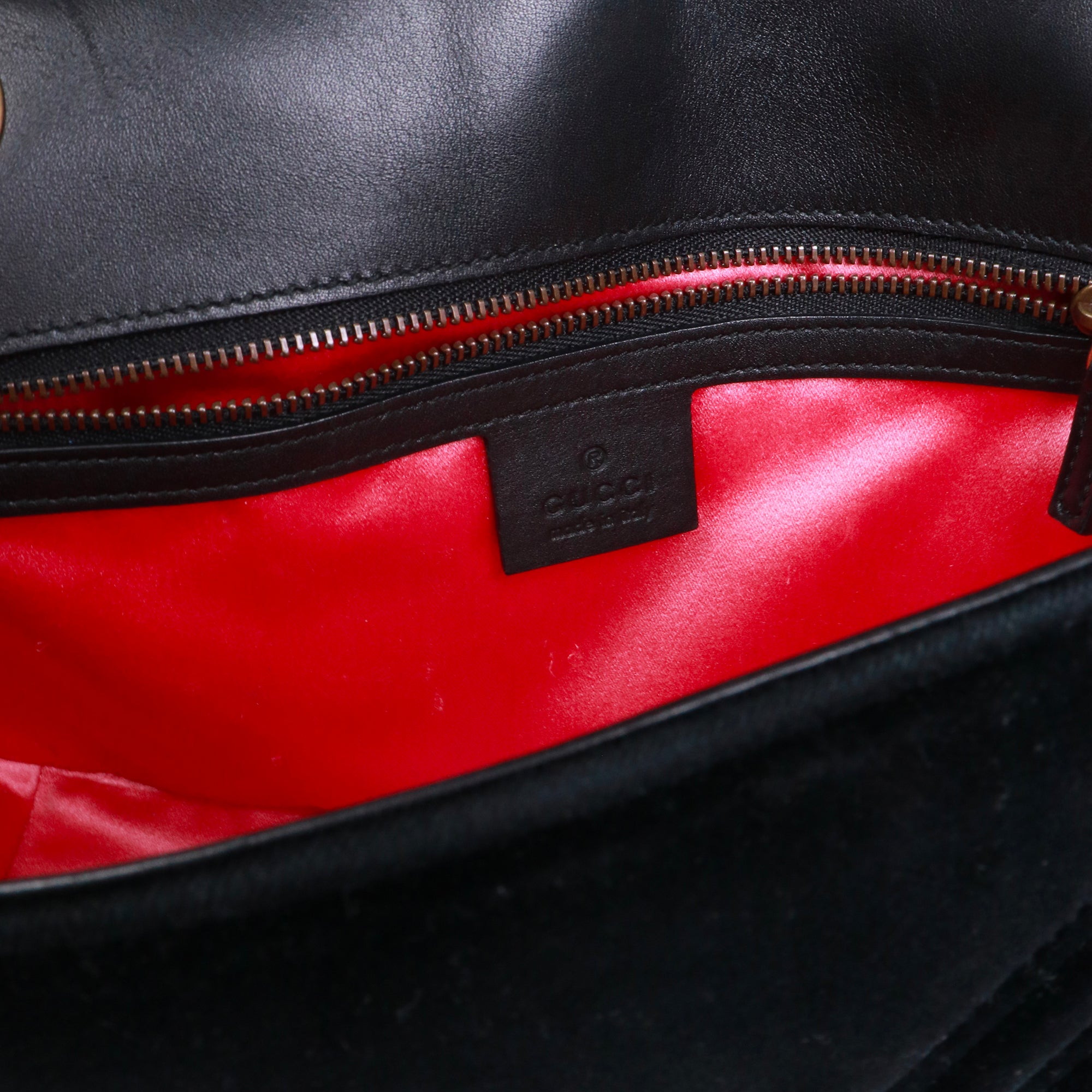GUCCI - Sac à bandoulière GG Marmont Gucci en velours noir