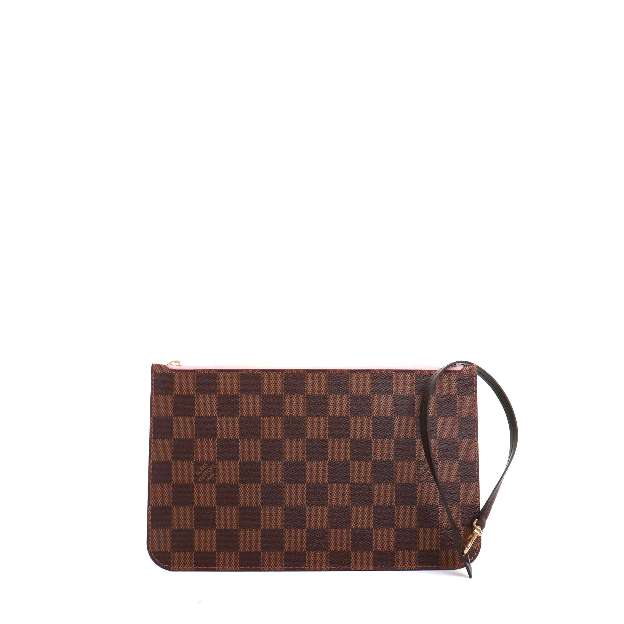 LOUIS VUITTON - Pochette Neverfull Louis Vuitton en toile enduite damier ébène