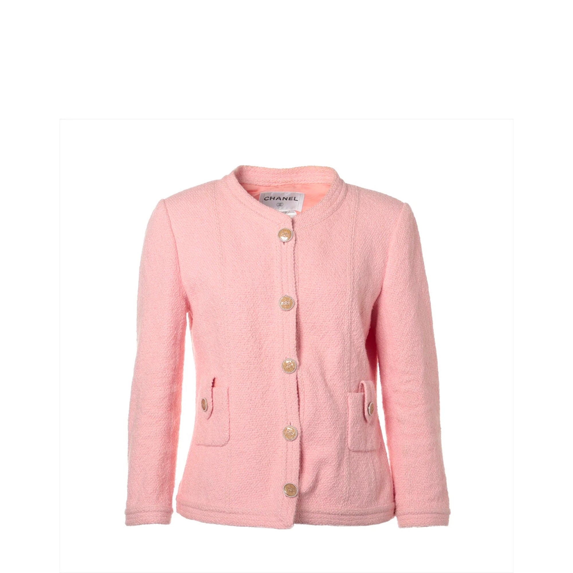 CHANEL - Veste courte Chanel en tweed rose (T40)