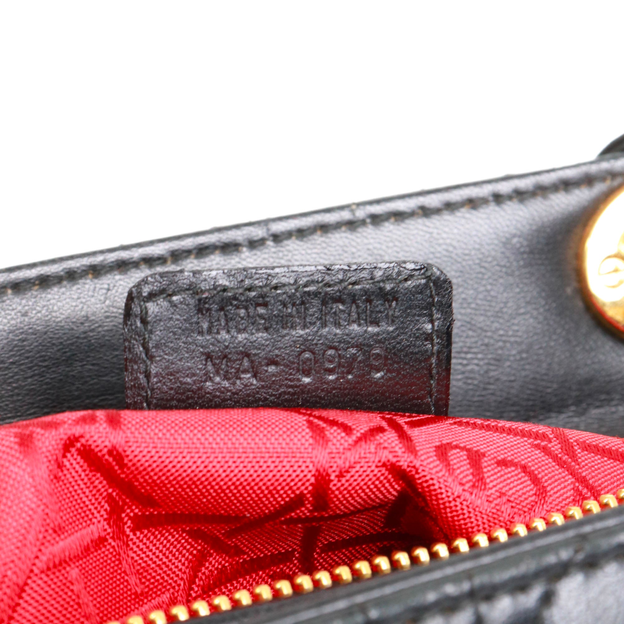 DIOR - Sac à main Lady Dior large en cuir matelassé noir vintage