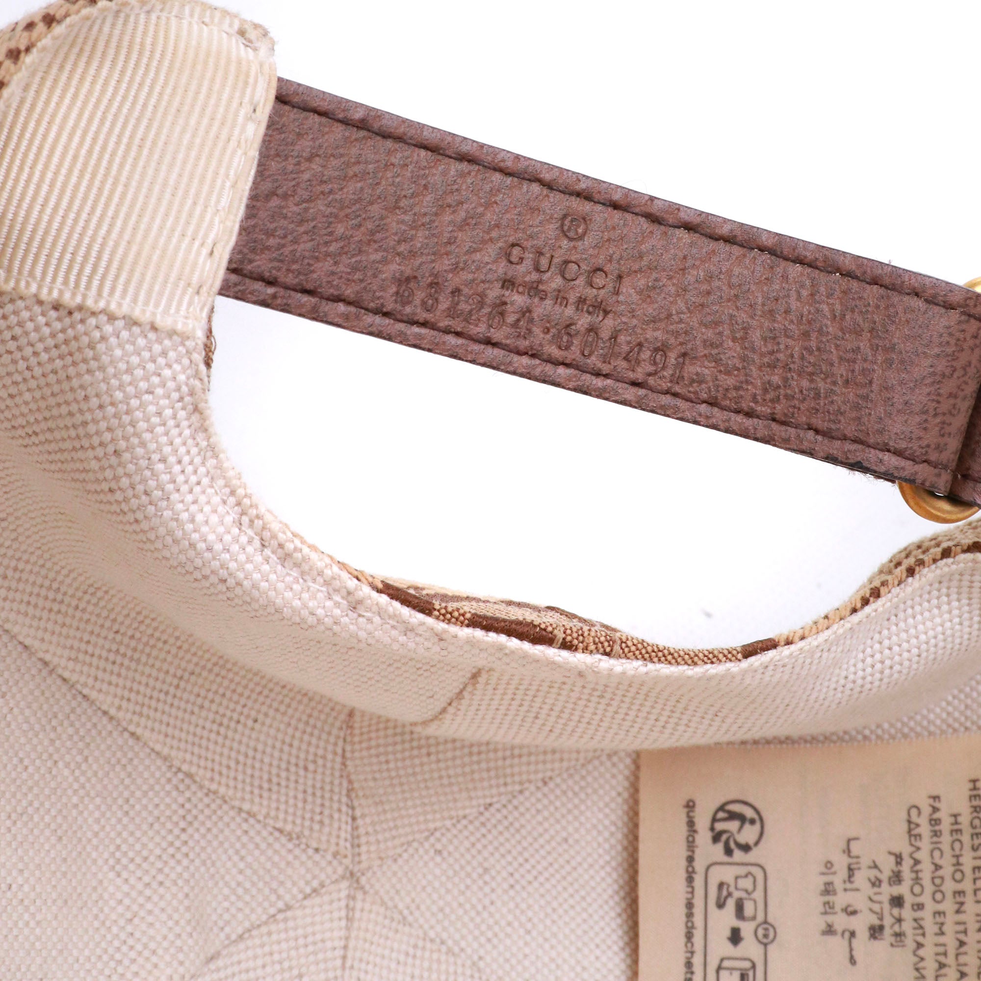 GUCCI - Casquette Gucci en toile GG Jumbo marron (XS)