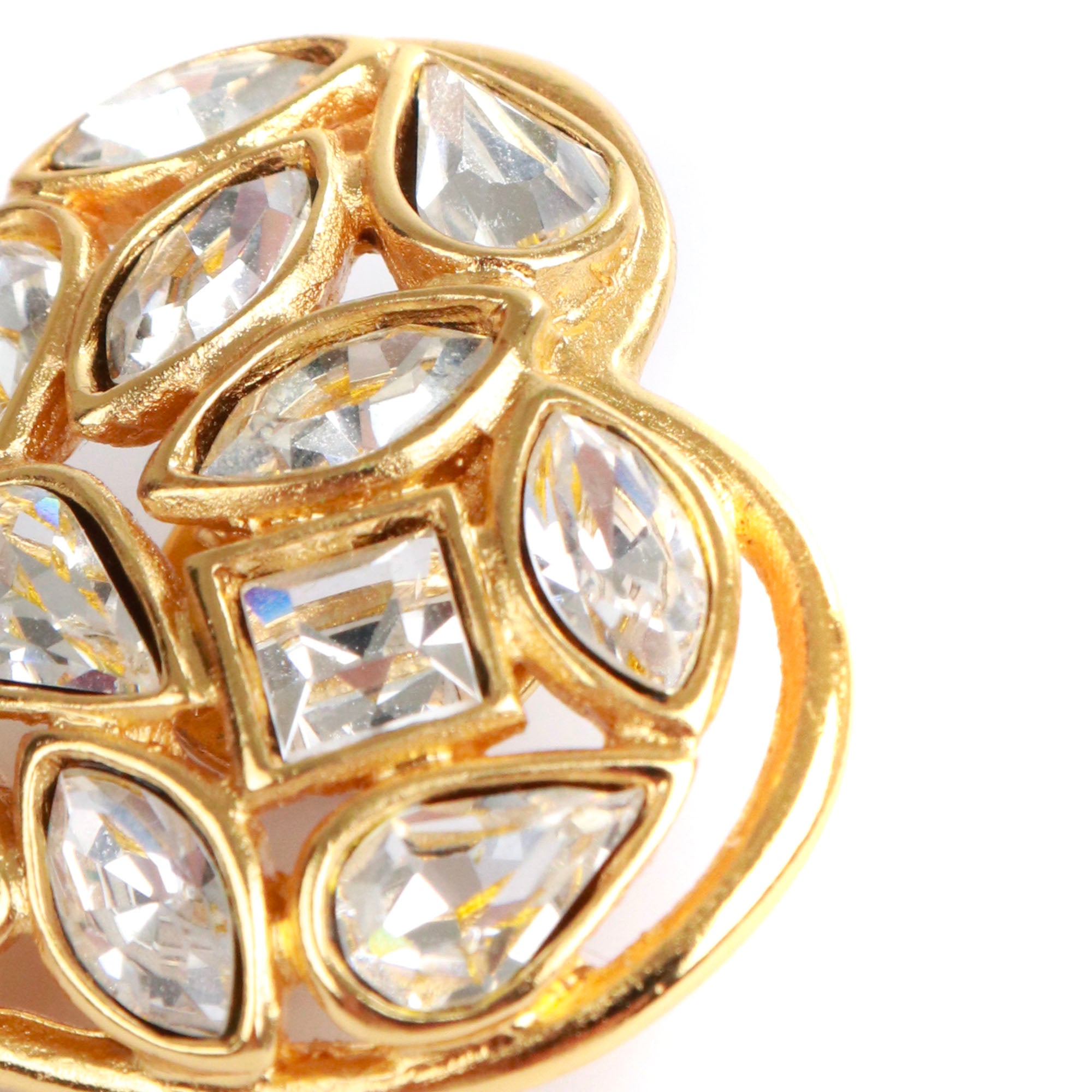 SAINT LAURENT - Broche Coeur à strass Yves Saint Laurent vintage