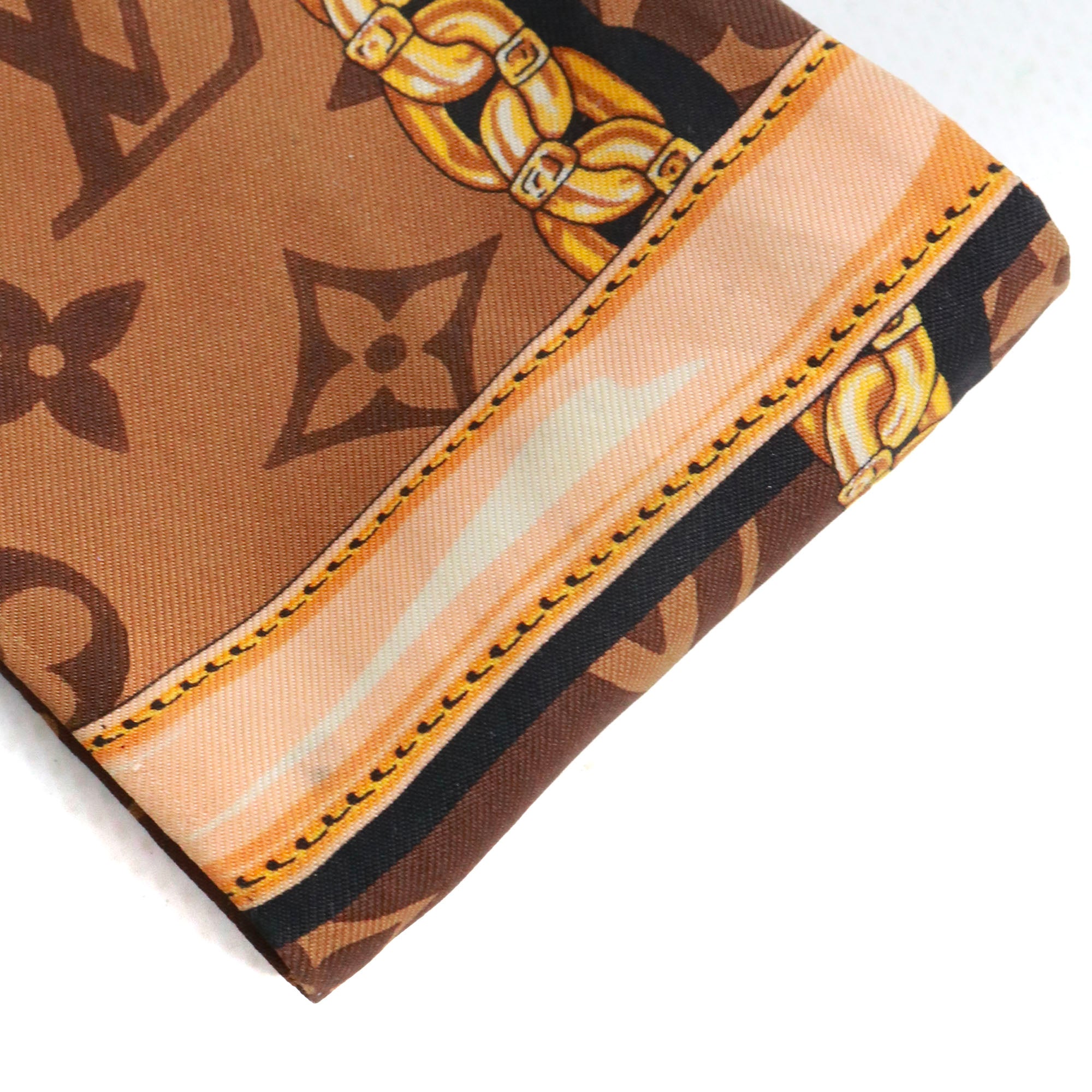 LOUIS VUITTON - Twilly Louis Vuitton en soie marron