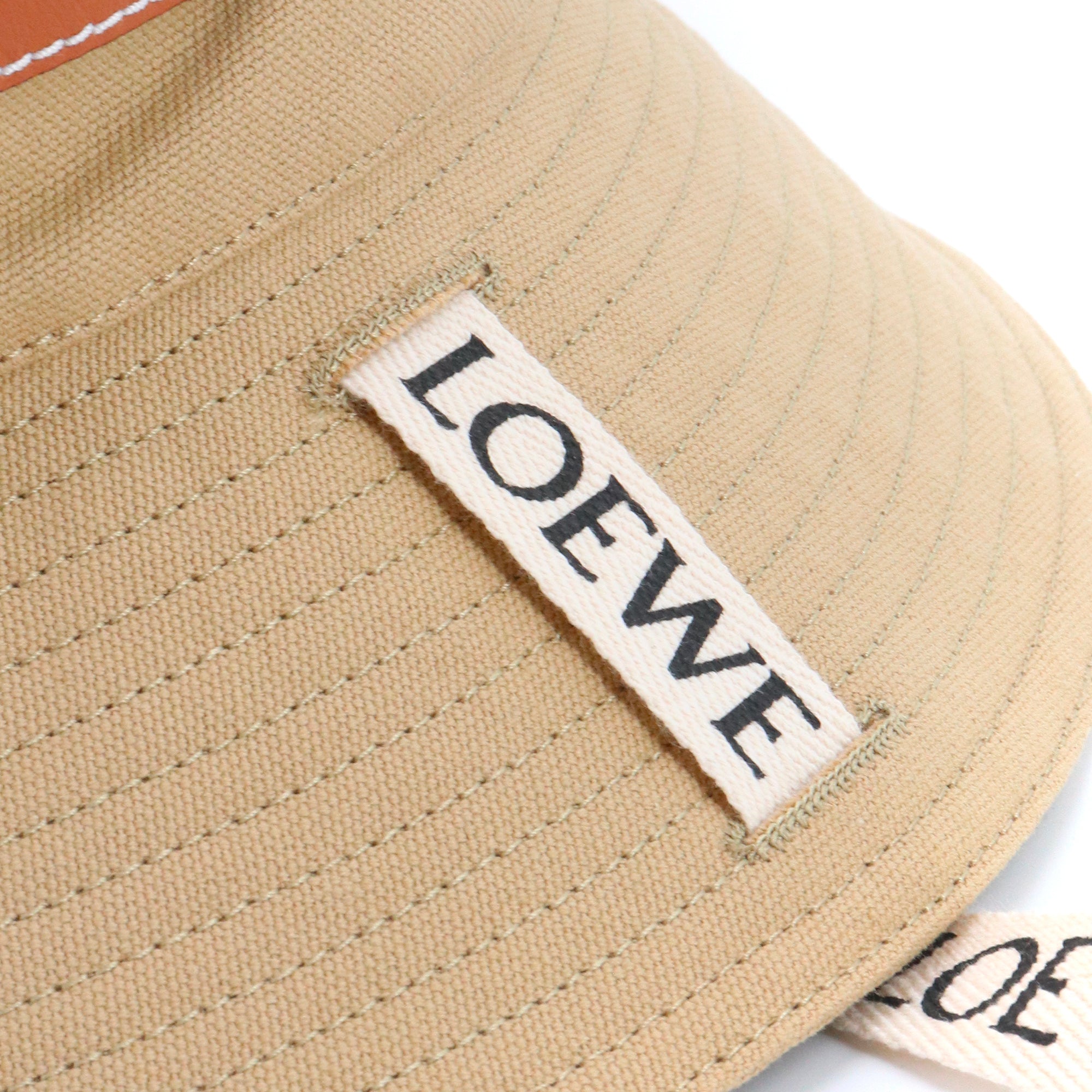 LOEWE - Chapeau Fisherman Loewe en coton beige (T57)