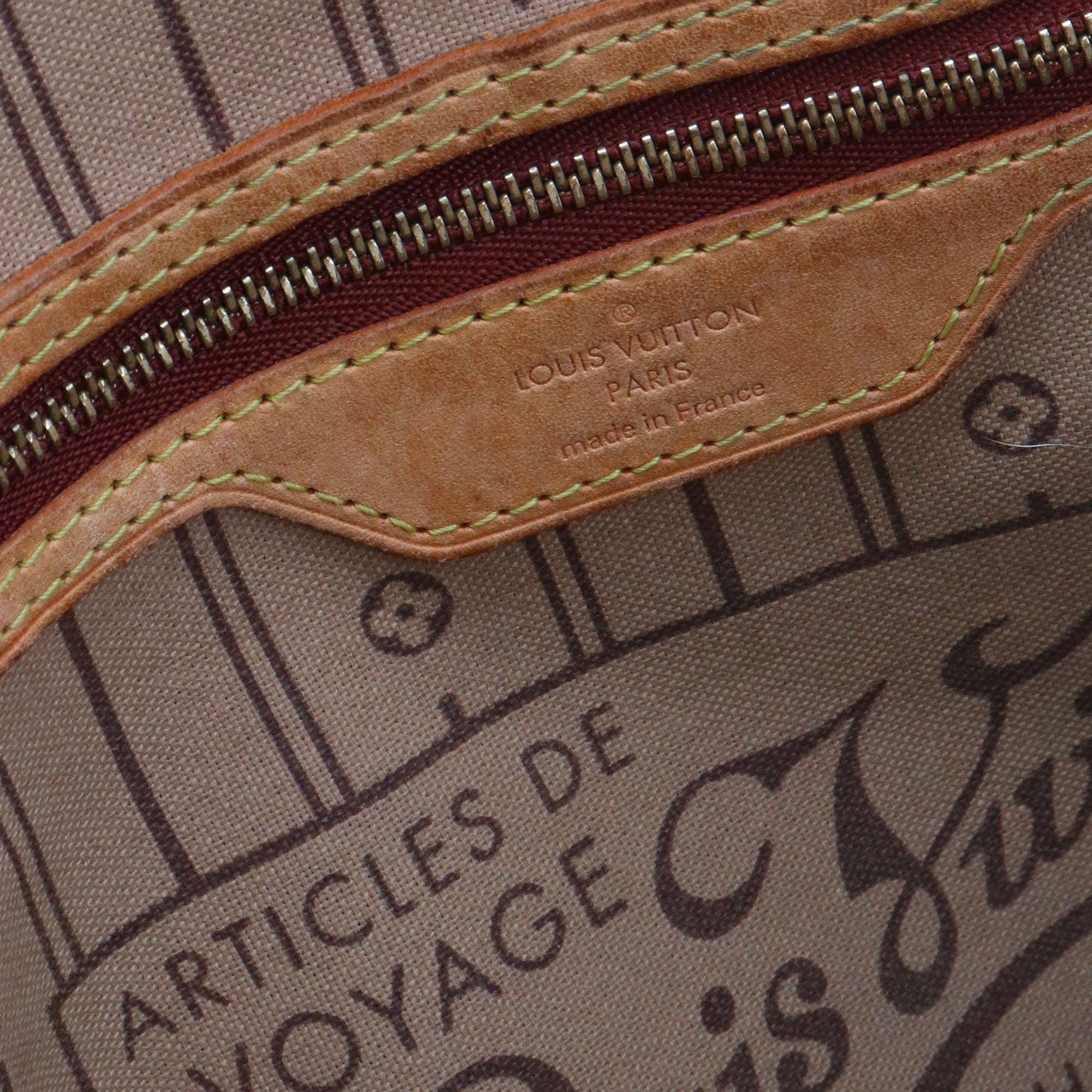 LOUIS VUITTON - Sac cabas Neverfull MM Louis Vuitton en toile monogrammée