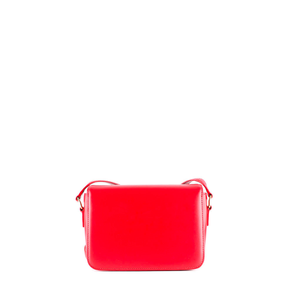 CELINE - Sac à bandoulière Triomphe teen en cuir rouge