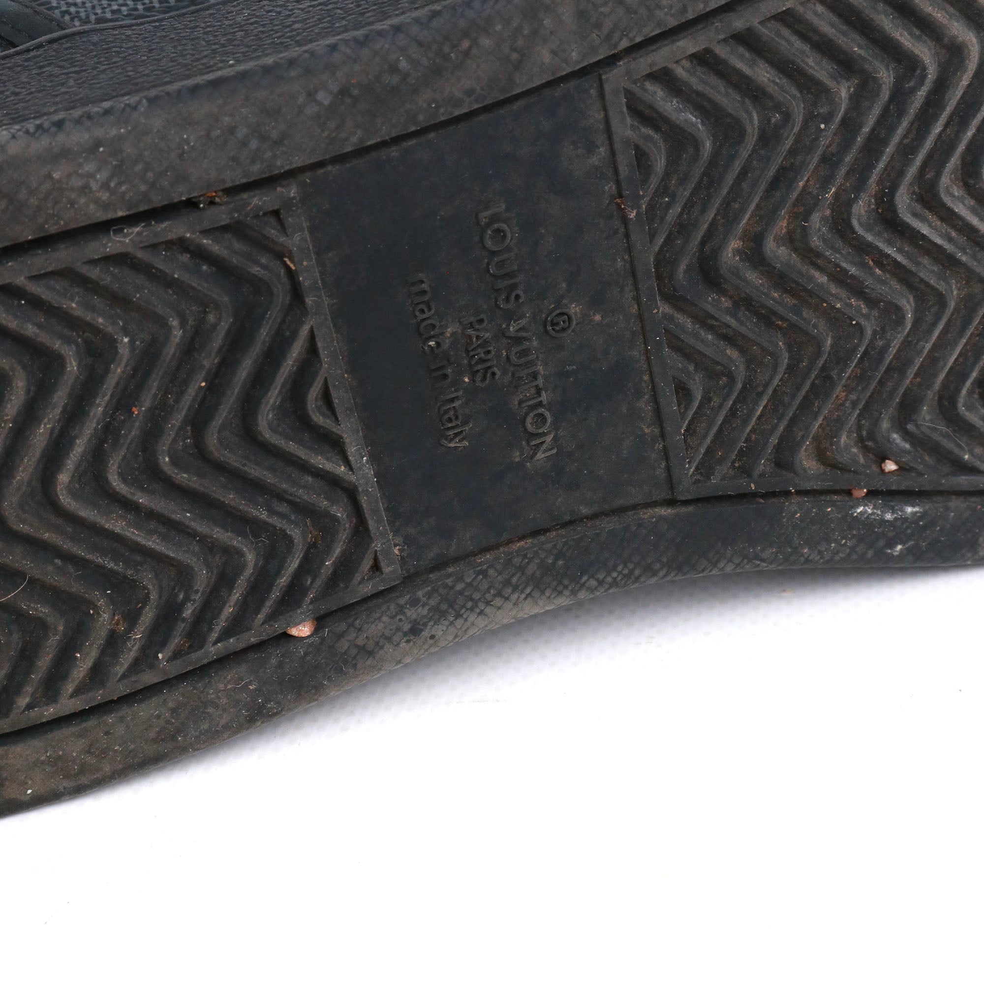 LOUIS VUITTON - Sneakers Rivoli Louis Vuitton en toile damier graphite (T41,5)