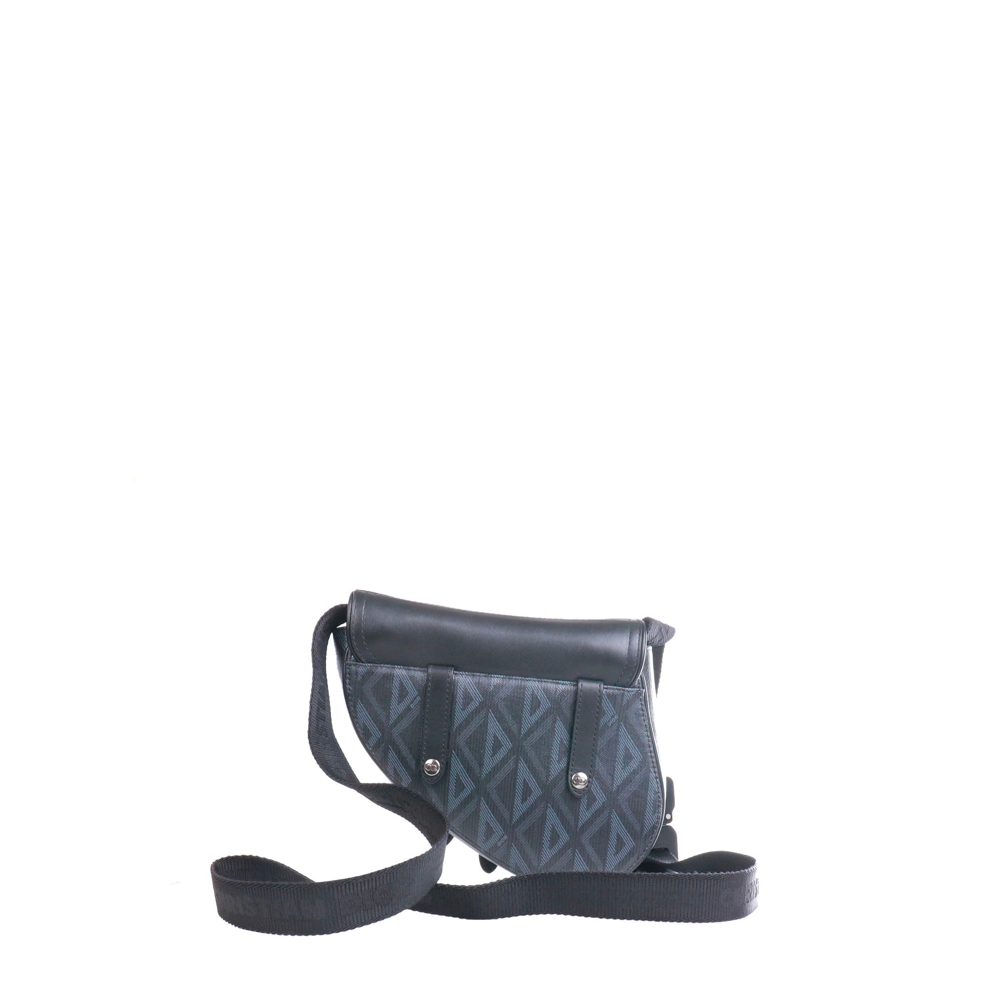 DIOR - Sac à bandoulière Saddle Dior en cuir noir