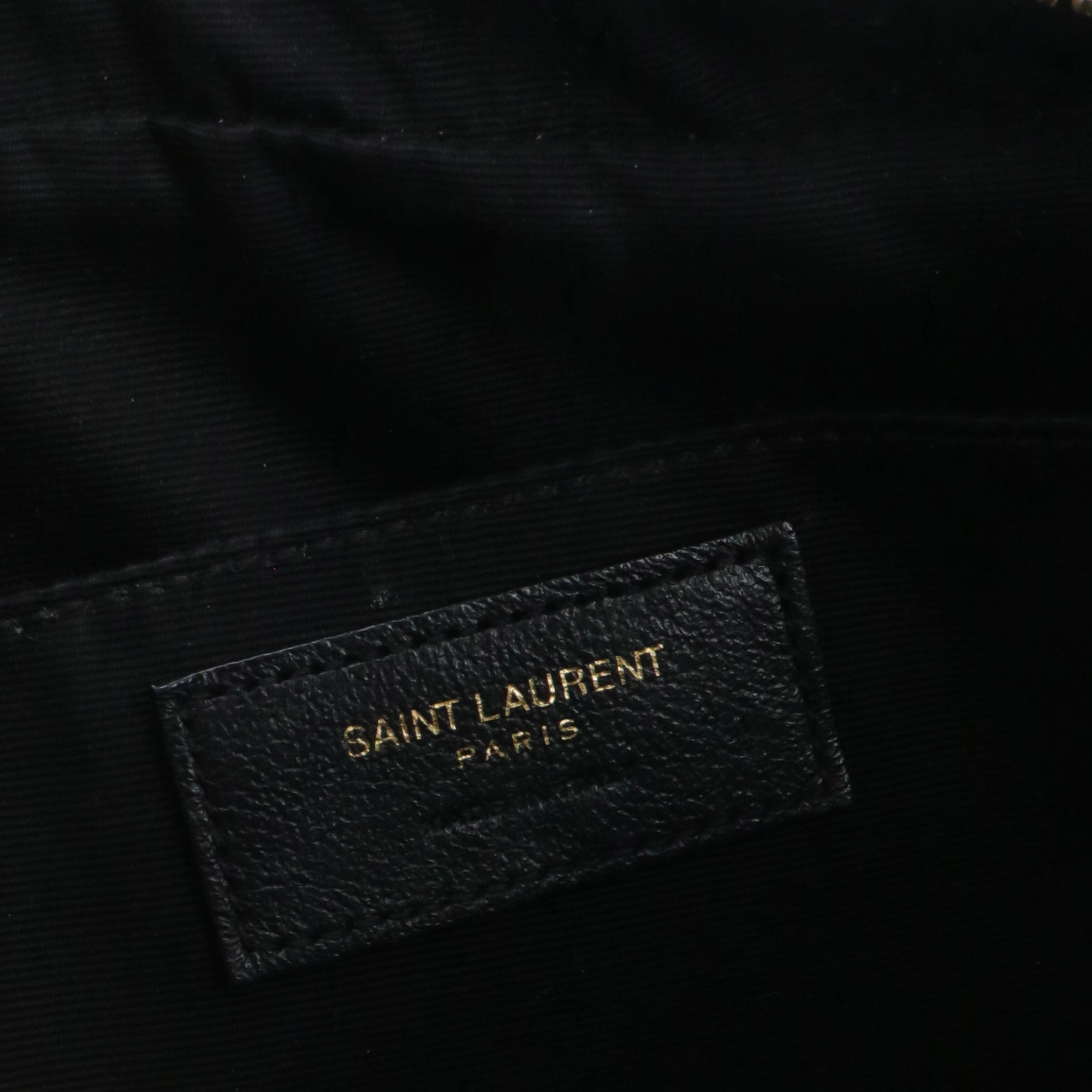 SAINT LAURENT - Sac à bandoulière Lou Saint Laurent en cuir chevron noir