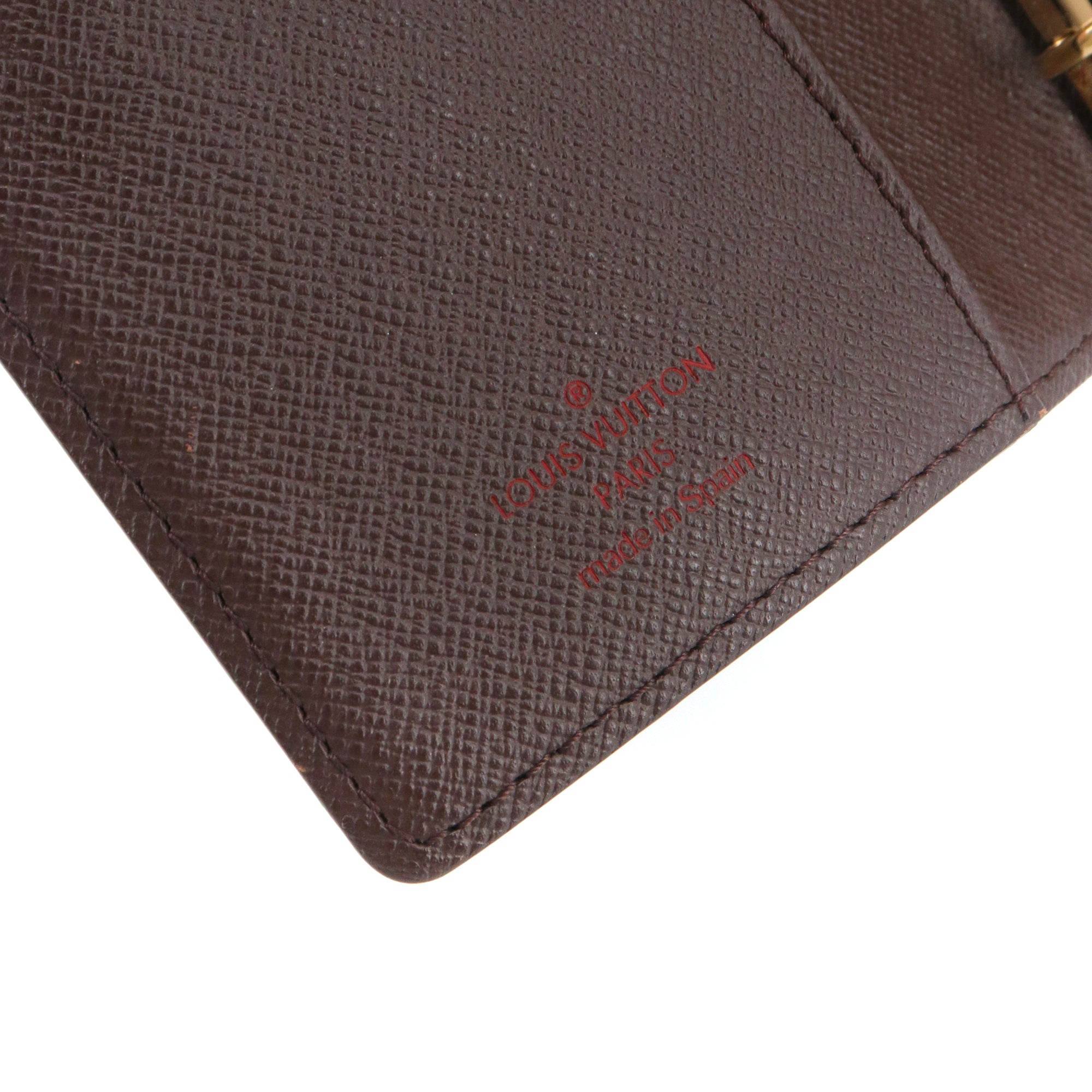 LOUIS VUITTON - Couverture agenda PM Louis Vuitton en toile damier ébène